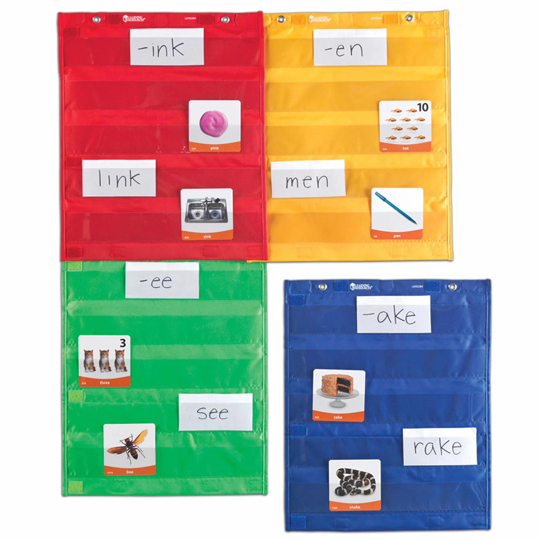 Learning Resources Tableaux Carrés pour Tableau à Poches Jeu de 4