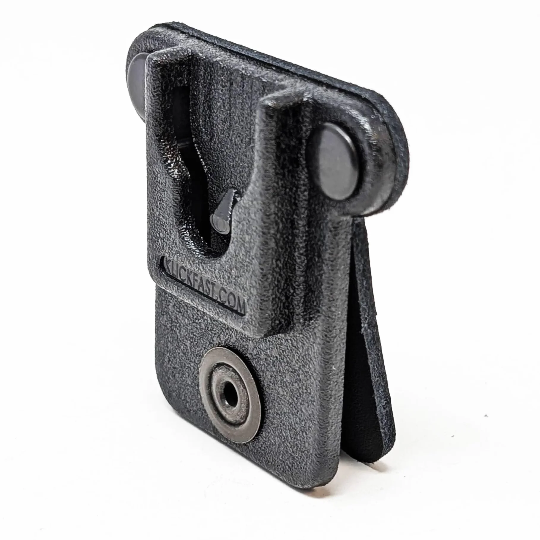RSM Station d'accueil pour haut-parleur à distance avec étiquette en cuir véritable - Petit bouton à clipser pour chemise
