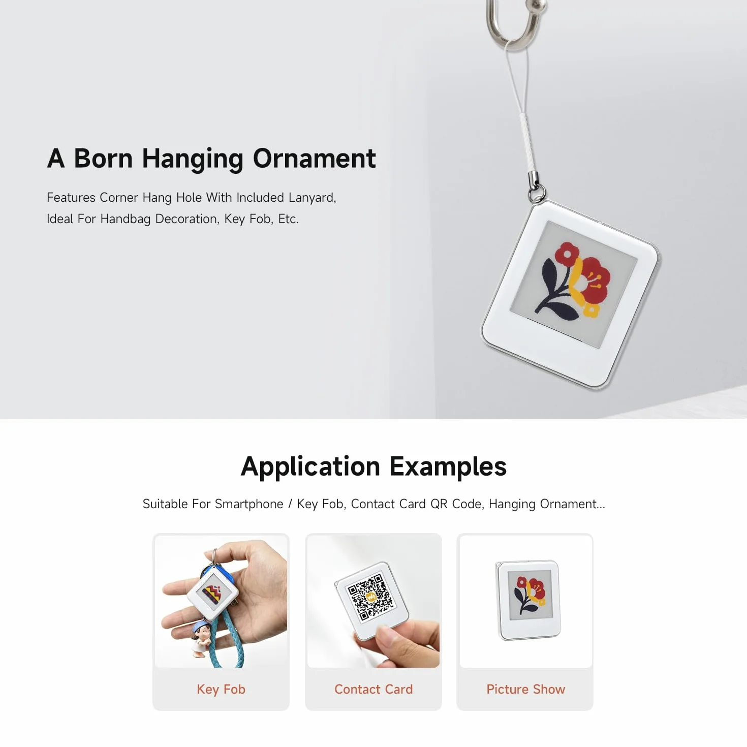Waveshare 1.54inch Passive NFC-Powered E-Paper Red/Yellow/Black/White 4-Color Display Wireless Powering Data Transfer Silver Metal Border
