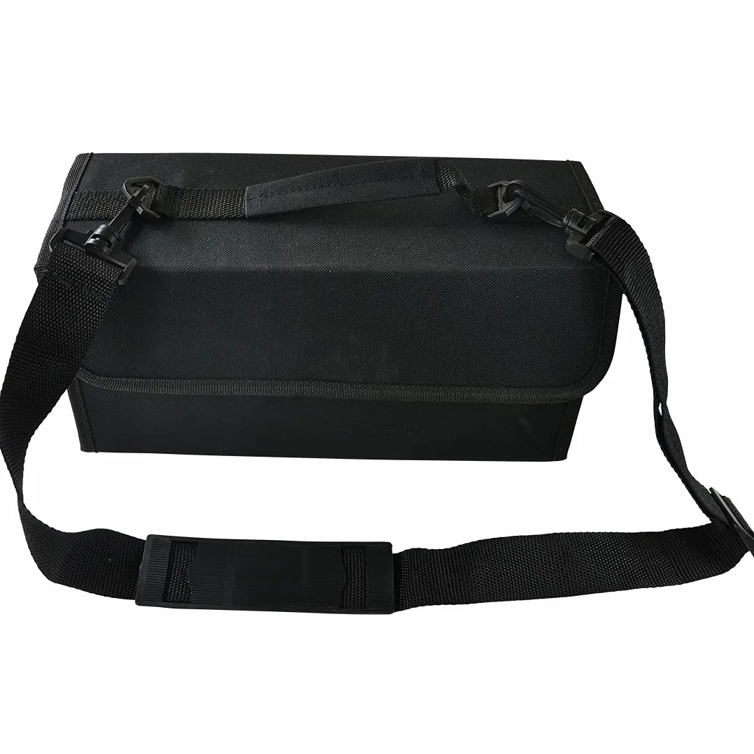 ART&GO Mallette de Transport pour 80 Marqueurs Noir Organiseur Ergonomique 6 Rangées Transparentes