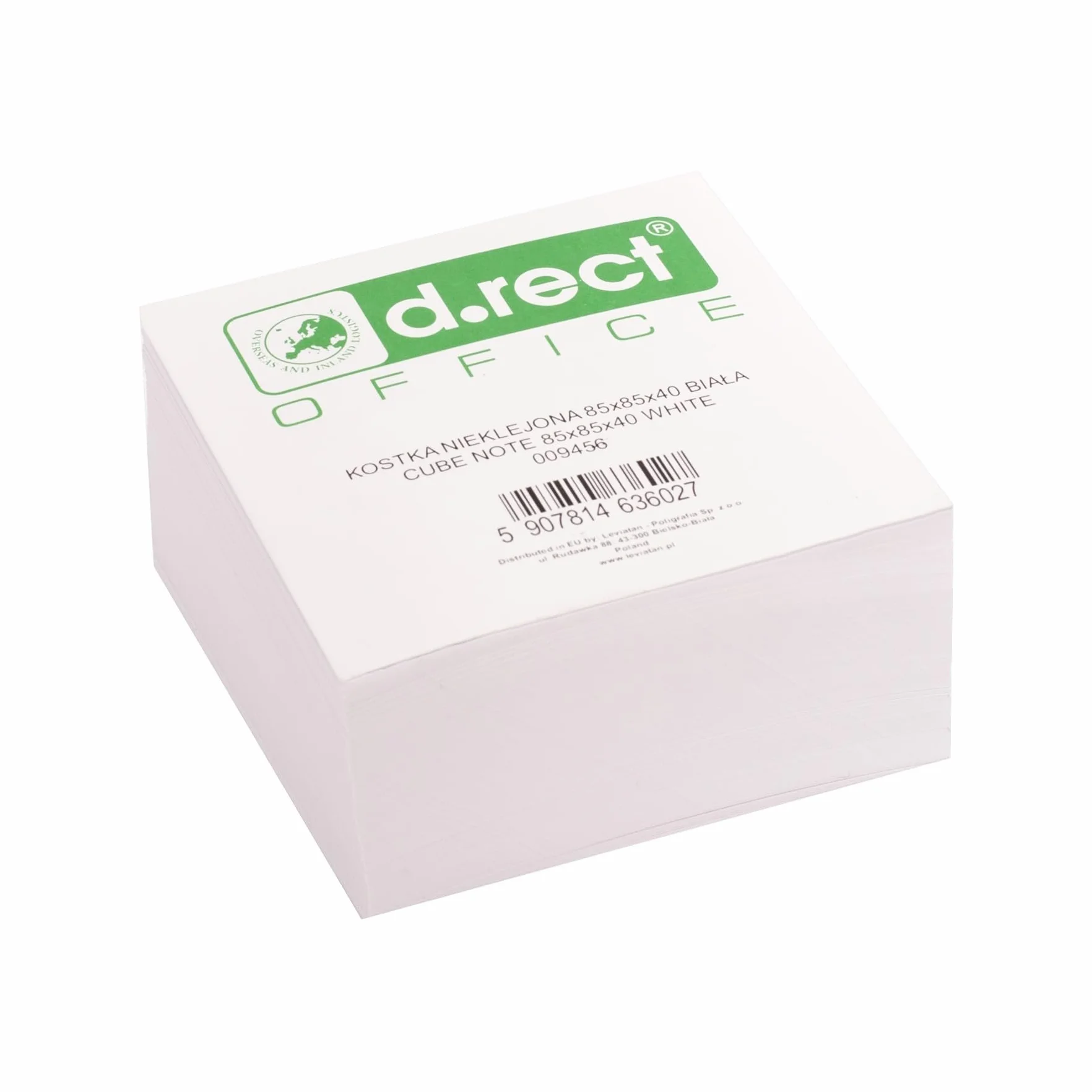 Bloc-notes 350 feuilles 85 x 85 x 40 mm Blanc D.RECT Insert de Remplacement