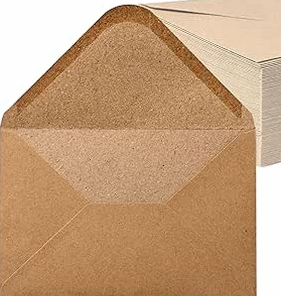 Noa Home Deco enveloppes kraft C6 162 x 114 mm 100 pièces sans fenêtre