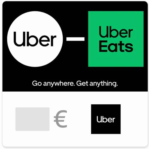 Uber carte cadeau Belgique e-mail