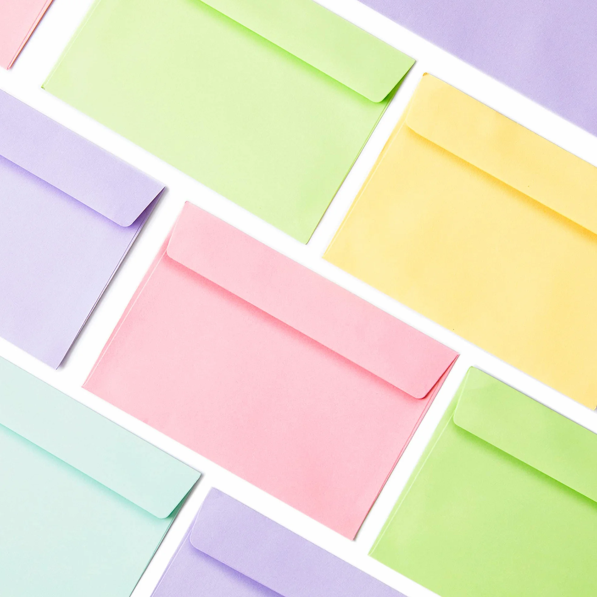 Enveloppes C6 48 Pièces 114 x 162 mm Pastel pour Faire-Part Mariages Anniversaires