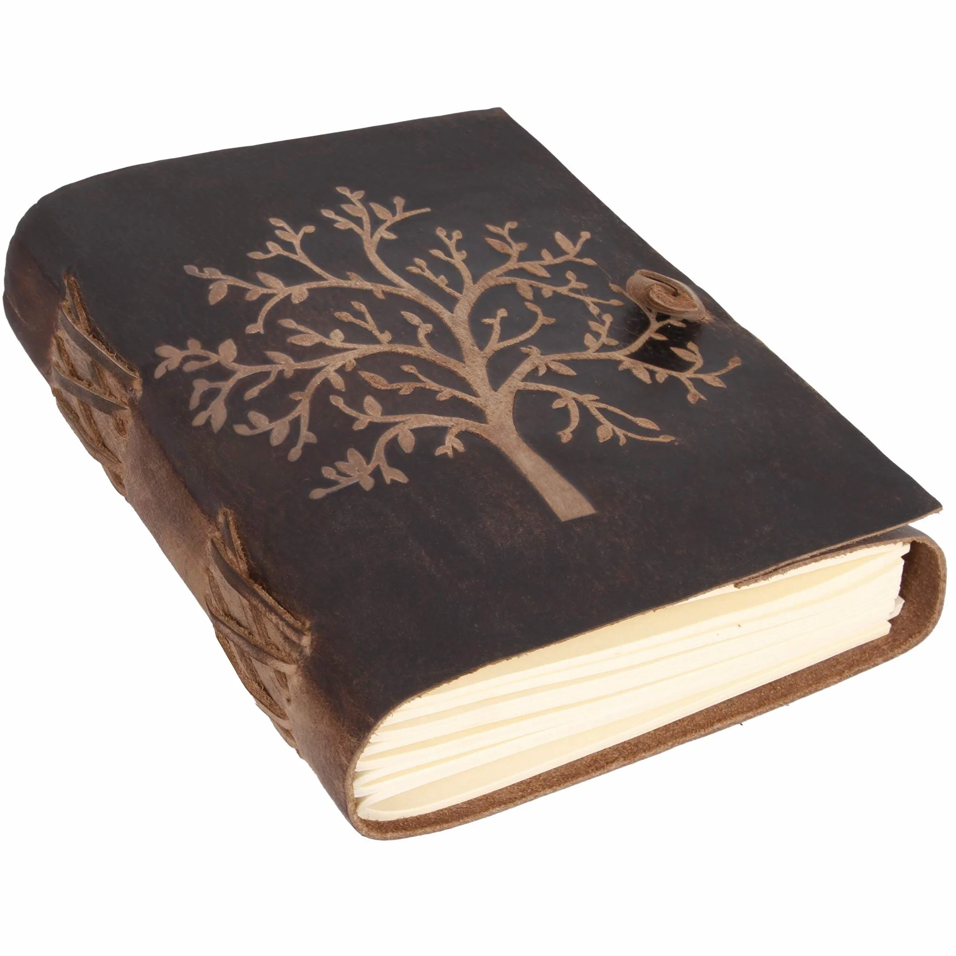 Moonster Carnet de Notes Ligné en Cuir 20 x 15 cm 400 Pages Arbre de Vie en Relief Journal Intime