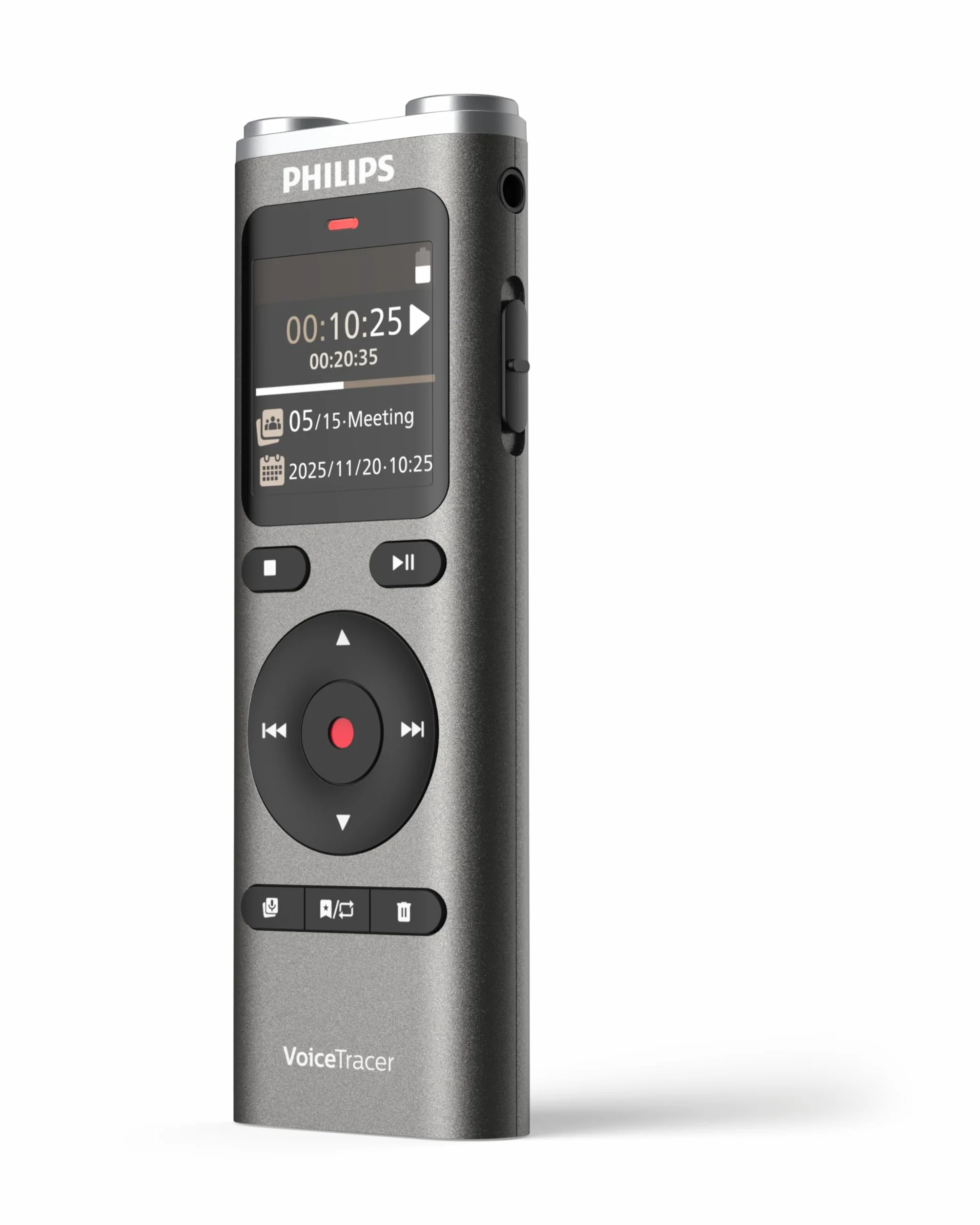 Philips DVT2075 VoiceTracer enregistreur audio MP3 PCM microphones stéréo
