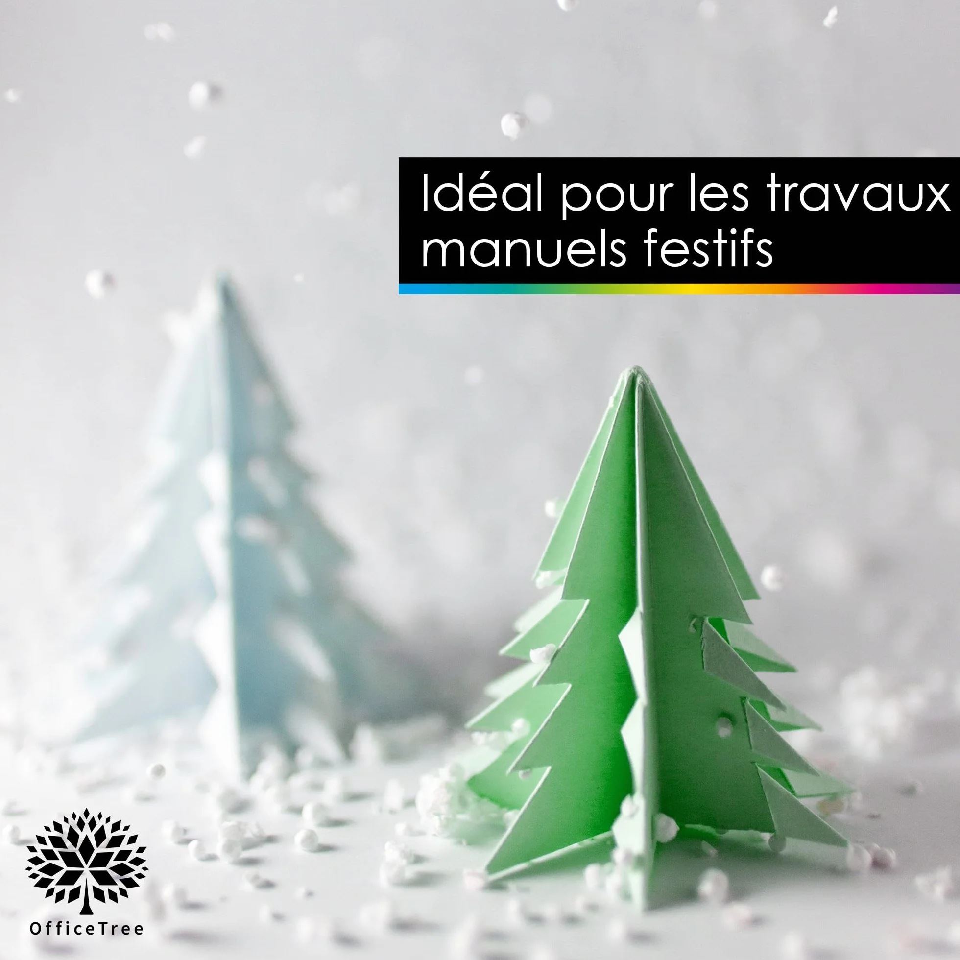 OfficeTree Papier Couleur A4 130g 12 Couleurs Feuille Cartonné