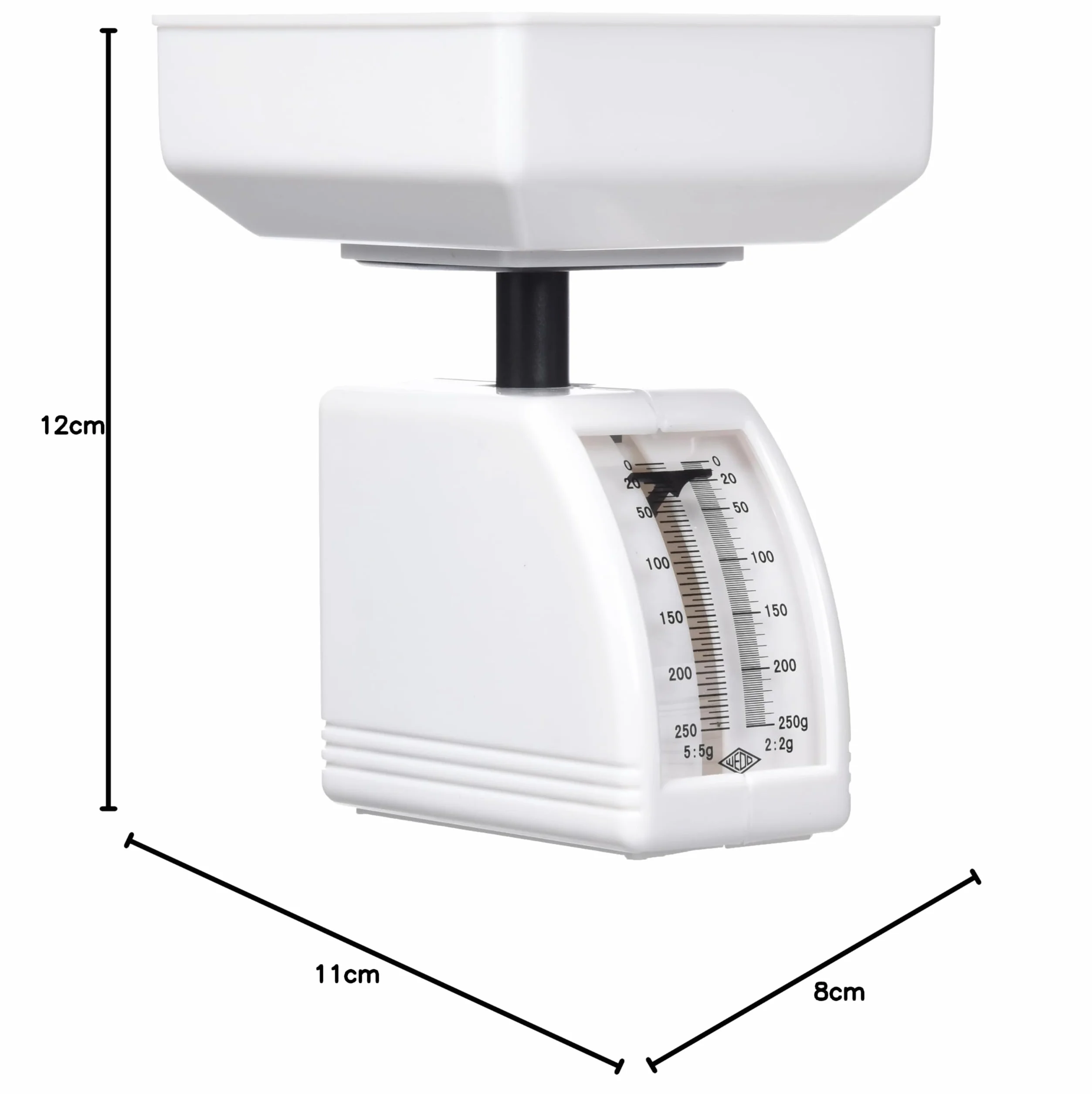 Wedo Balance postale mécanique 2-250 g Blanc