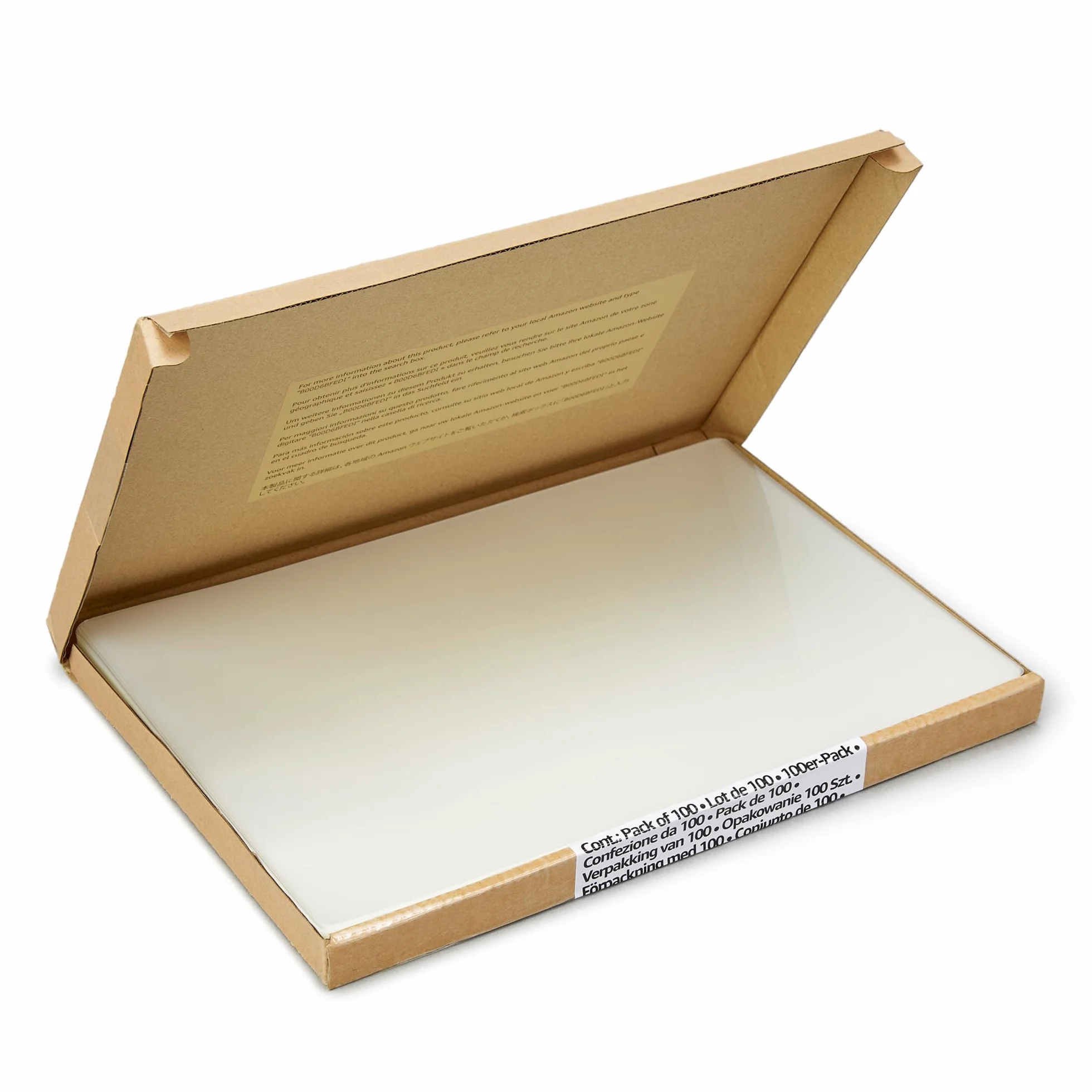 Amazon Basics pochettes à plastifier thermiques A4 lot de 100 Transparent