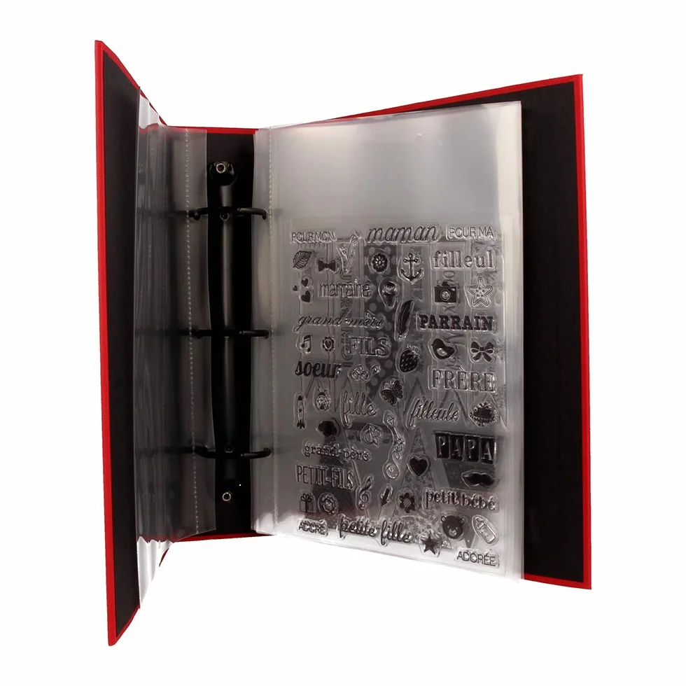Artemio Farde de Rangement pour Tampon Transparent Plastique Multicolore 22,4 x 7,2 x 25,2 cm