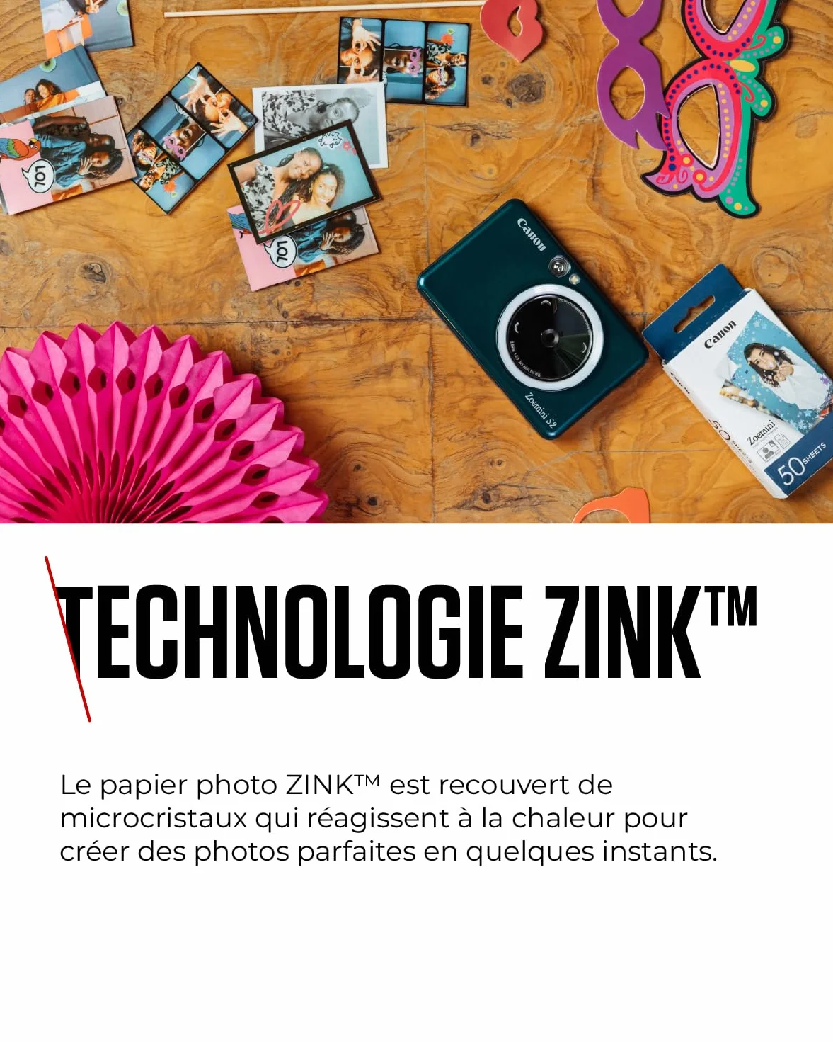 Canon ZINK ZP2050 Papier photo Z-Ink 50 feuilles