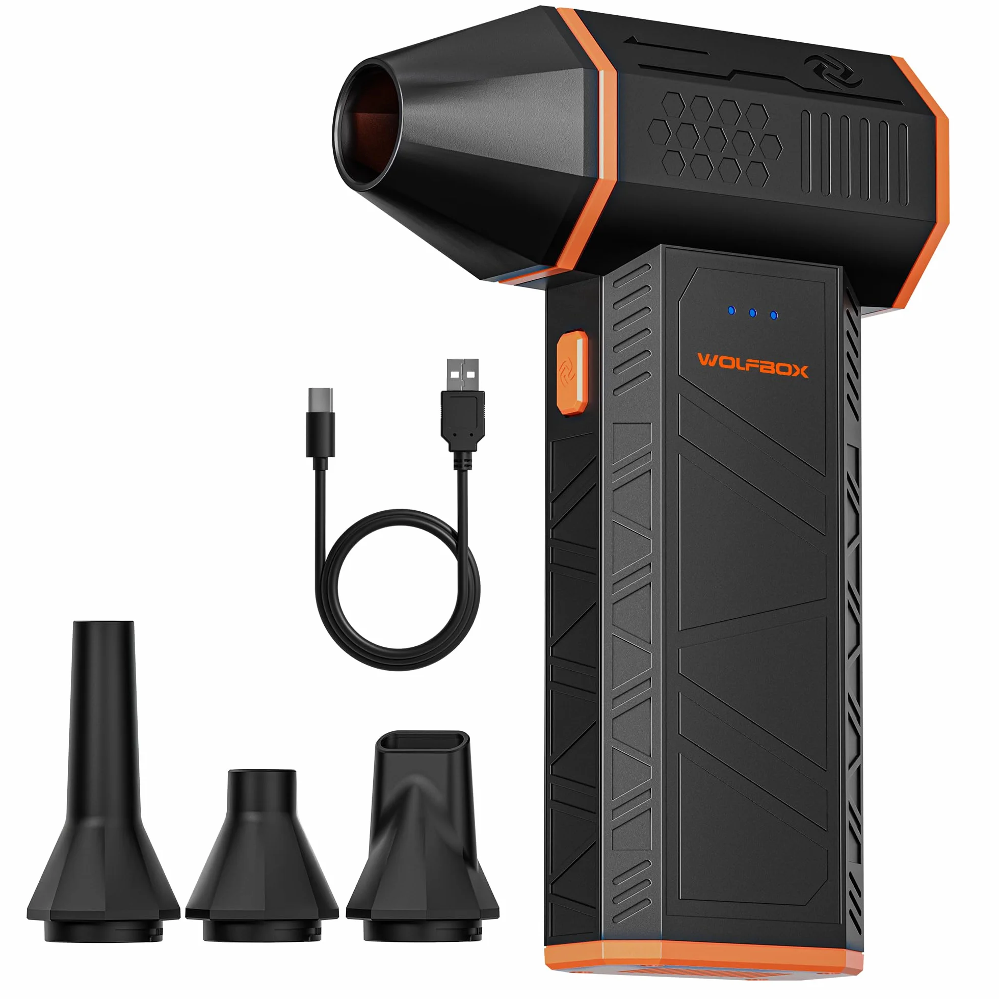 WOLFBOX MF50 Soufflette à Air Comprimé 110 000 tr/min 3 Vitesses Réglables Dépoussiéreur Haute Puissance