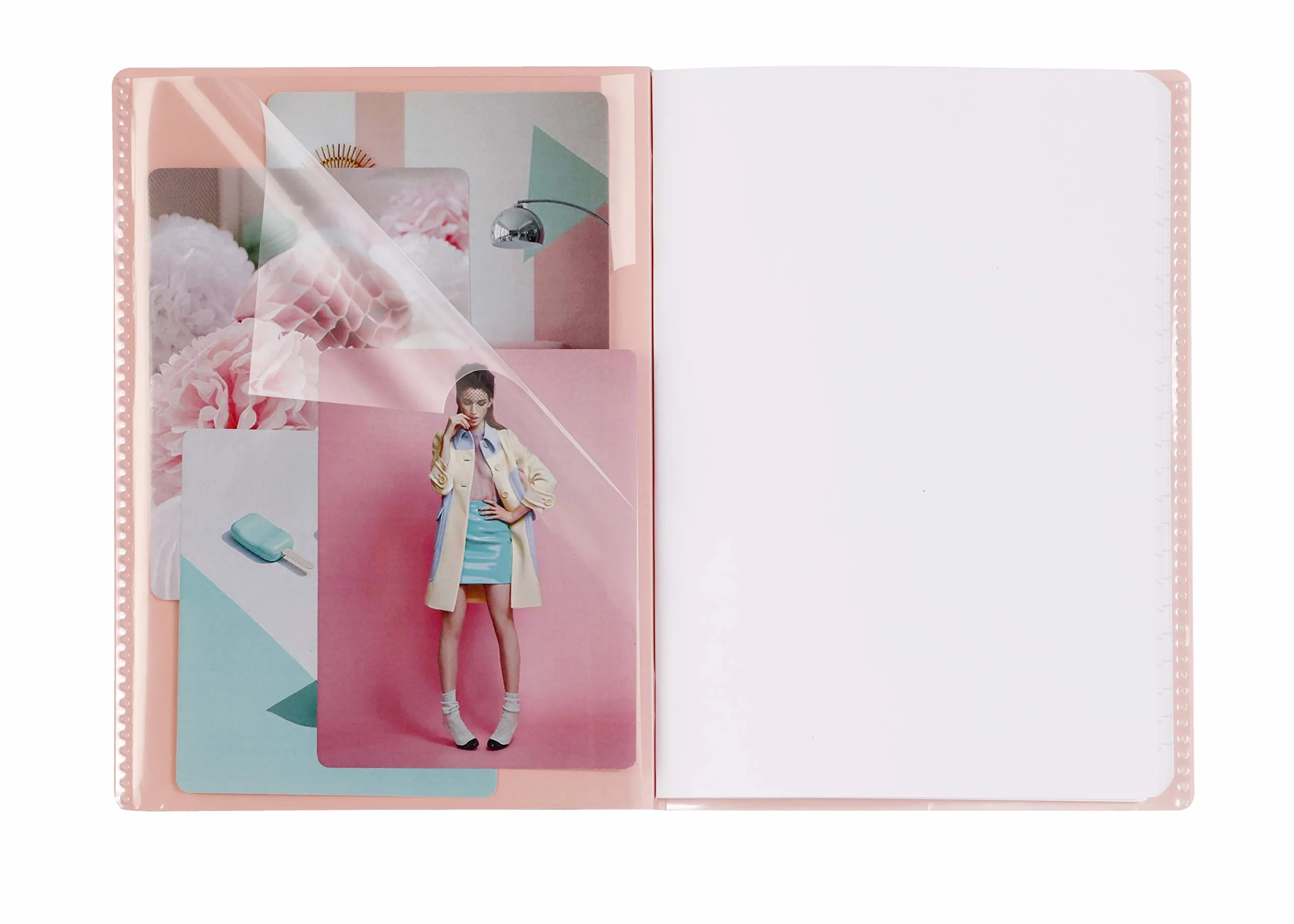 Clairefontaine Koverbook Blush Cahier Agrafé 24x32 cm 96 Pages Petits Carreaux avec Marge Papier 90 g Couverture Polypro Opaque