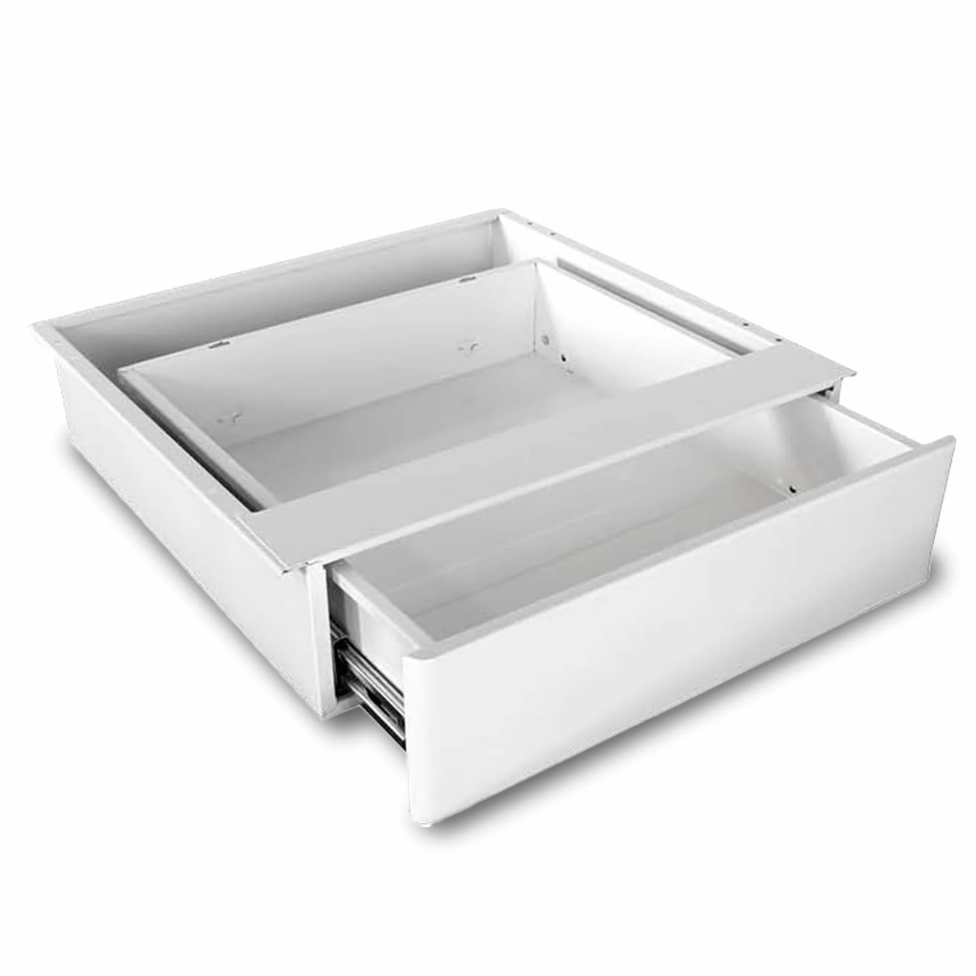 IVOL Tiroir de Bureau Blanc 42 x 41 x 10 cm - Sous Bureau en Métal - Extensible