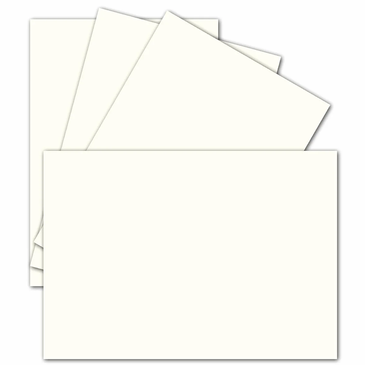 Cartes simples DIN A7 10,5 x 7,3 cm 240 g/m² Blanc naturel - Cartes vierges pour étiquettes cadeaux