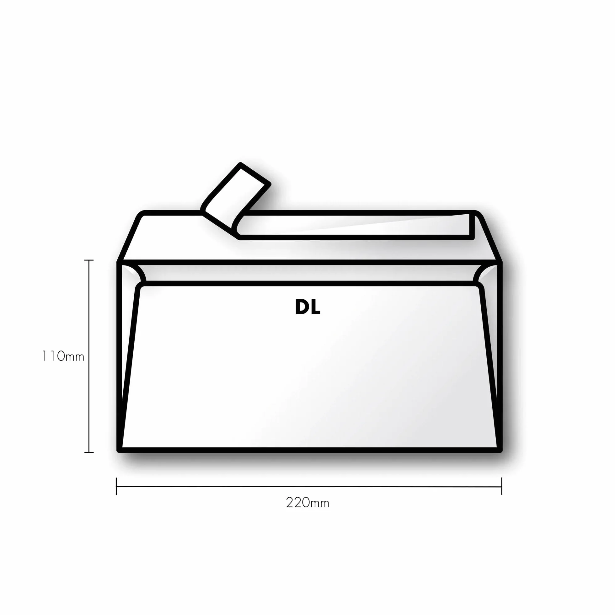 Clairefontaine Enveloppes DL Rouge groseille 120g Auto-Adhésives Lot 20 – Format 11 x 22 cm