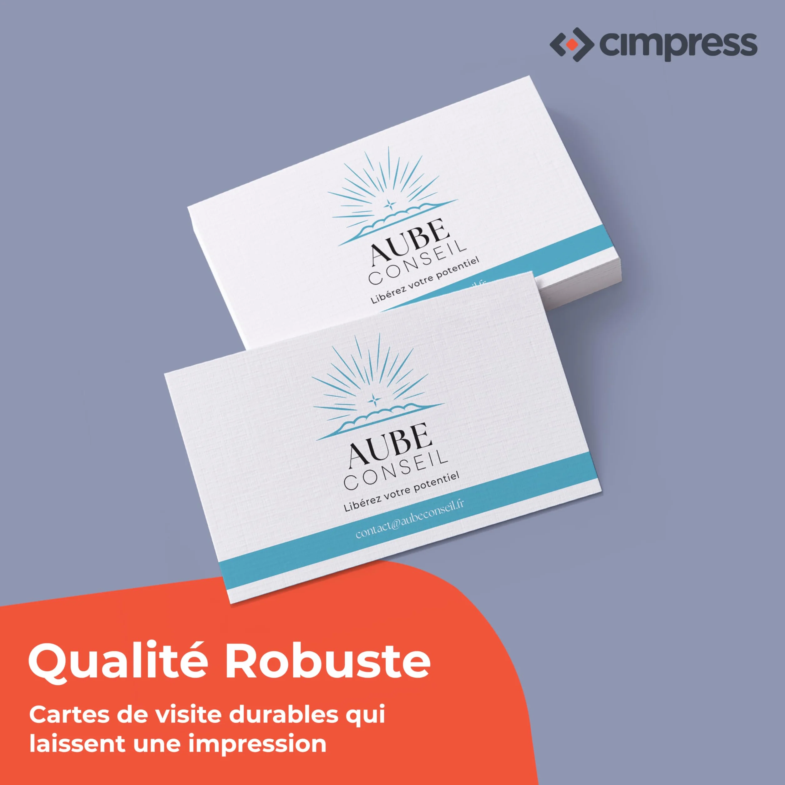 Cimpress Cartes de Visite Personnalisées 85x55 mm, Lot de 100, Papier 300g m² Mat, Impression Recto Verso