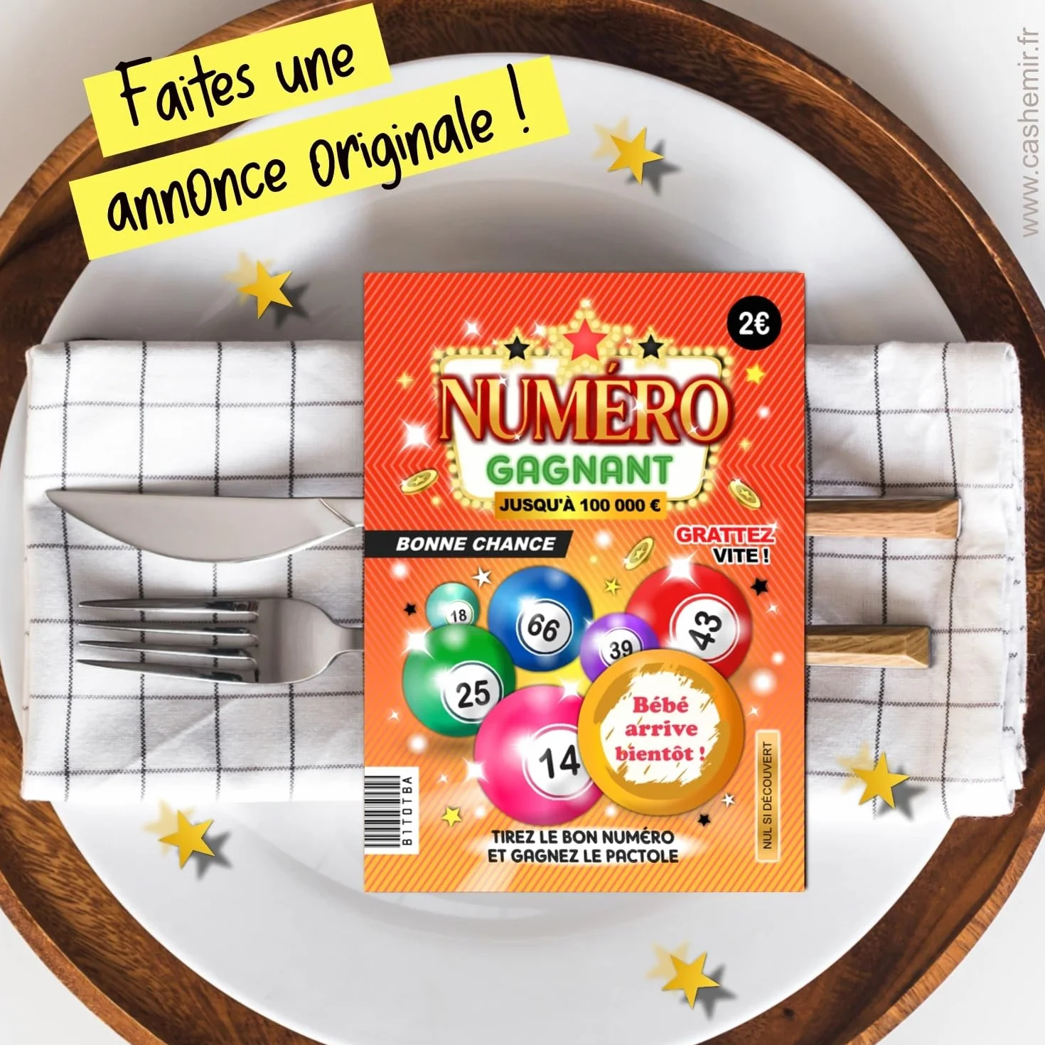 Cartes à gratter Annonce Grossesse Bébé Bientôt - Lot de 6 Tickets de Jeu pour Mamie Papy Tonton Tata