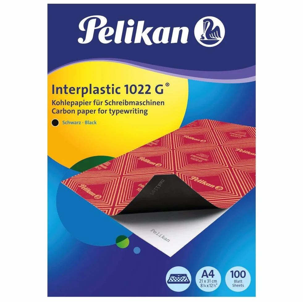 Pelikan 404400 Lot de 100 feuilles de papier carbone A4 Noir