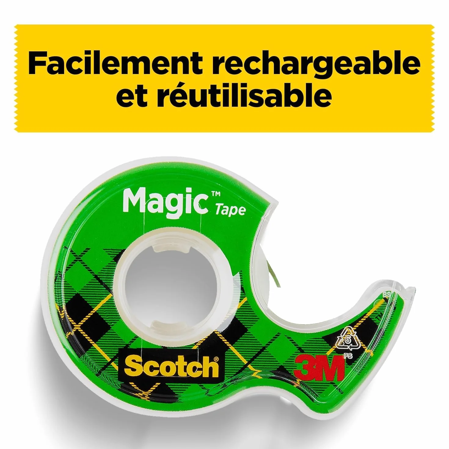 Scotch Magic Tape Ruban Adhésif Transparent Lot de 3 19mm x 7.5m