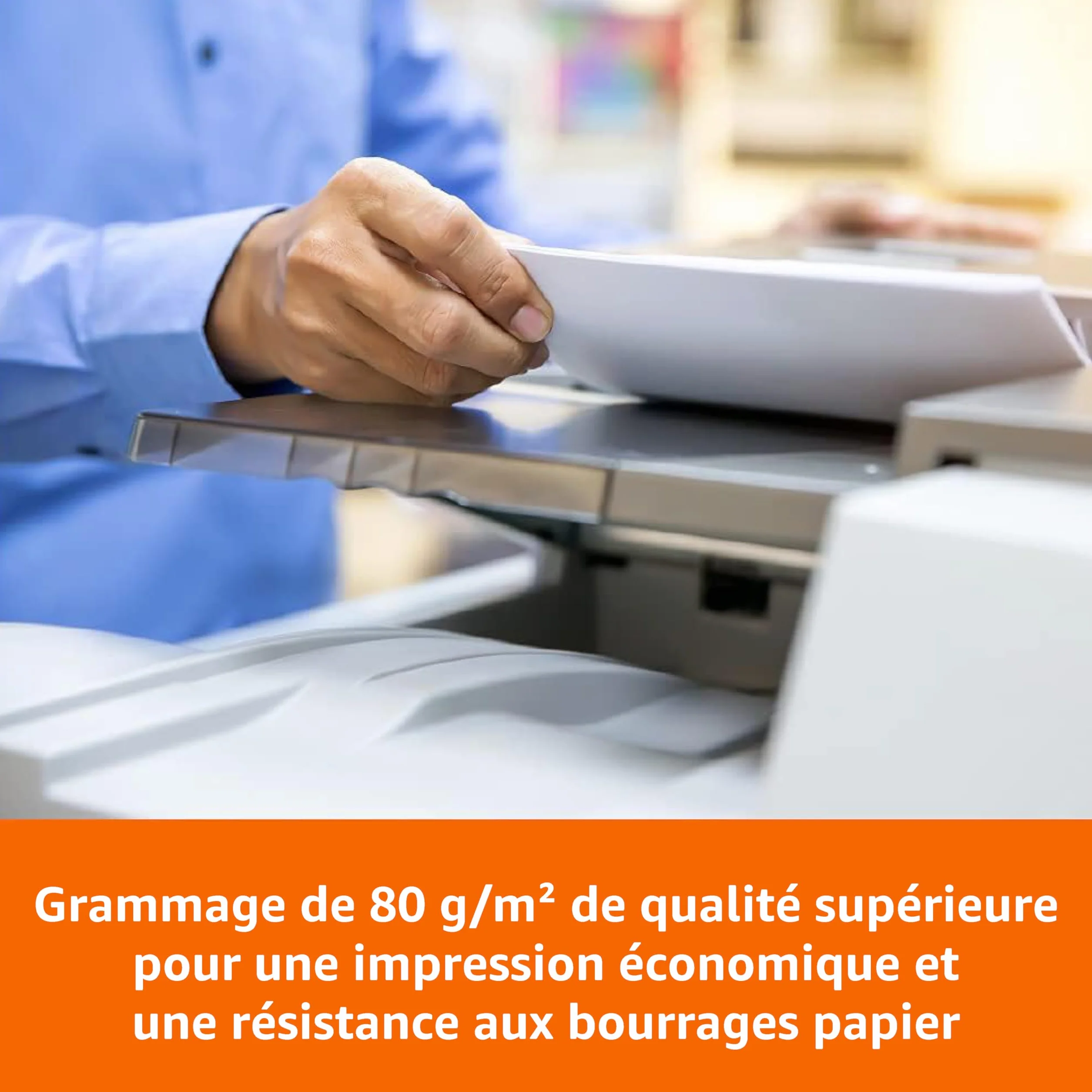 Amazon Basics Papier multi-usage A4 80g, carton 5 ramettes 2500 feuilles