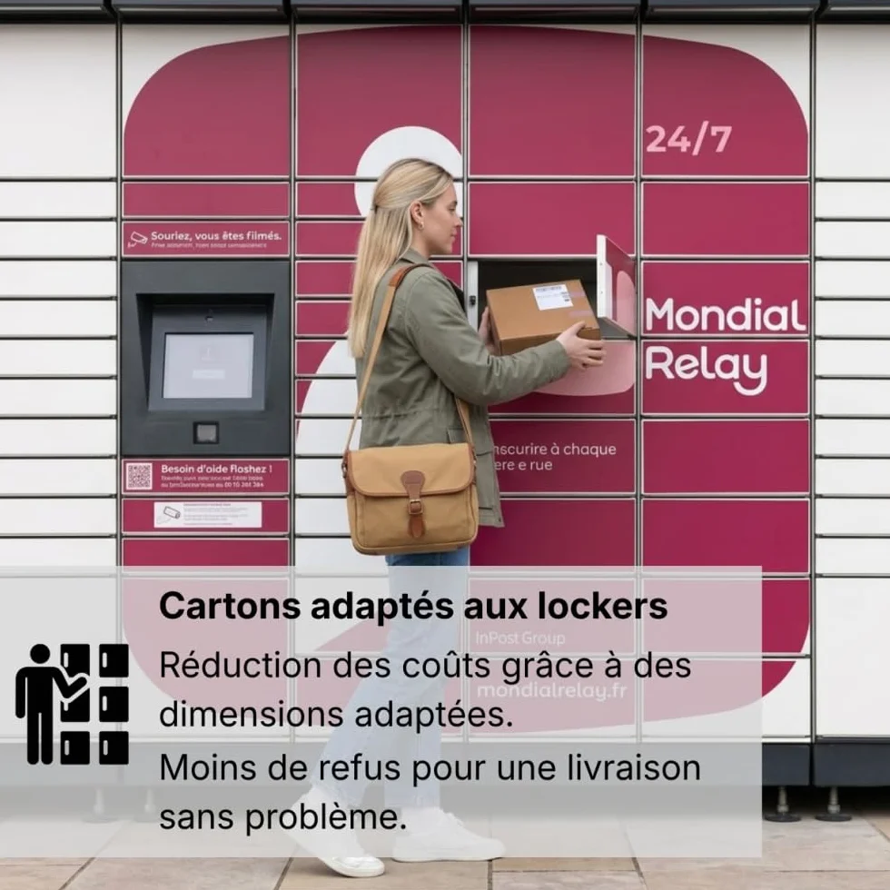 Caisse carton emballage renforcé 31 x 22 x 20 cm Lot de 20 Life Pack