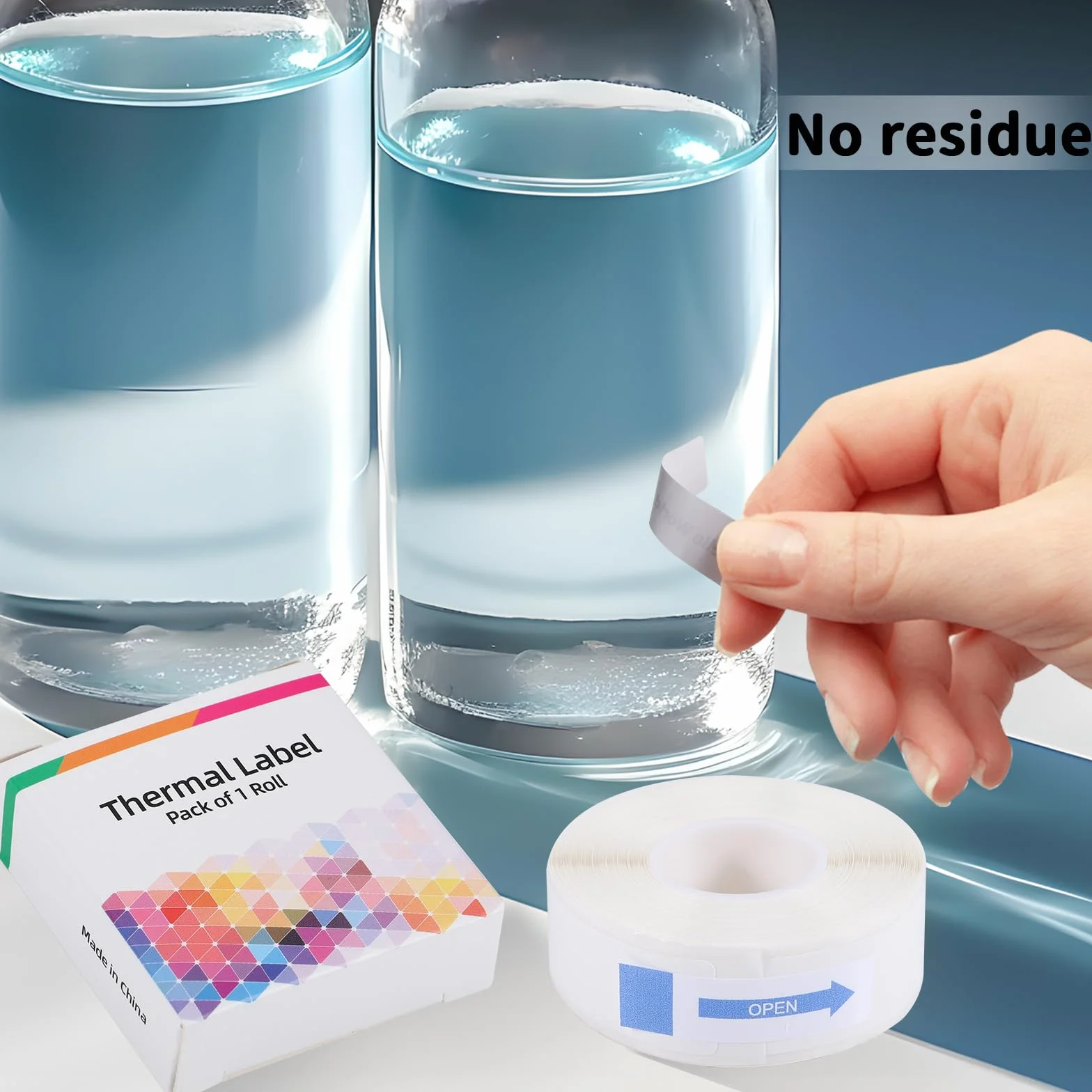 Ruban pour Étiqueteuse 12 x 40 mm, Étiquettes Thermiques Autocollantes pour P15/P12/P11/D30/L12 - Blanc