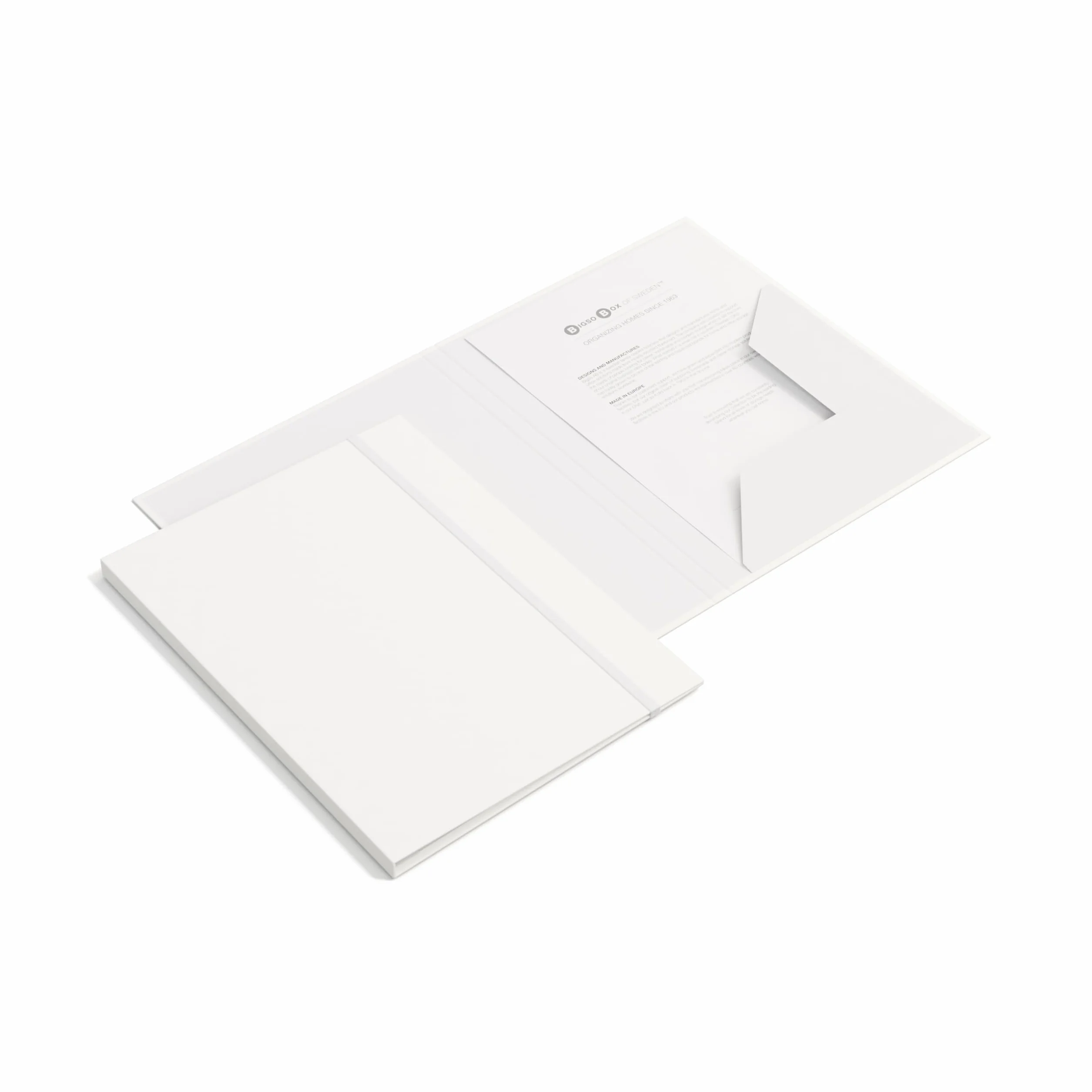 BIGSO PAULINA Porte-documents A4 avec élastique en panneau de fibres et papier Blanc
