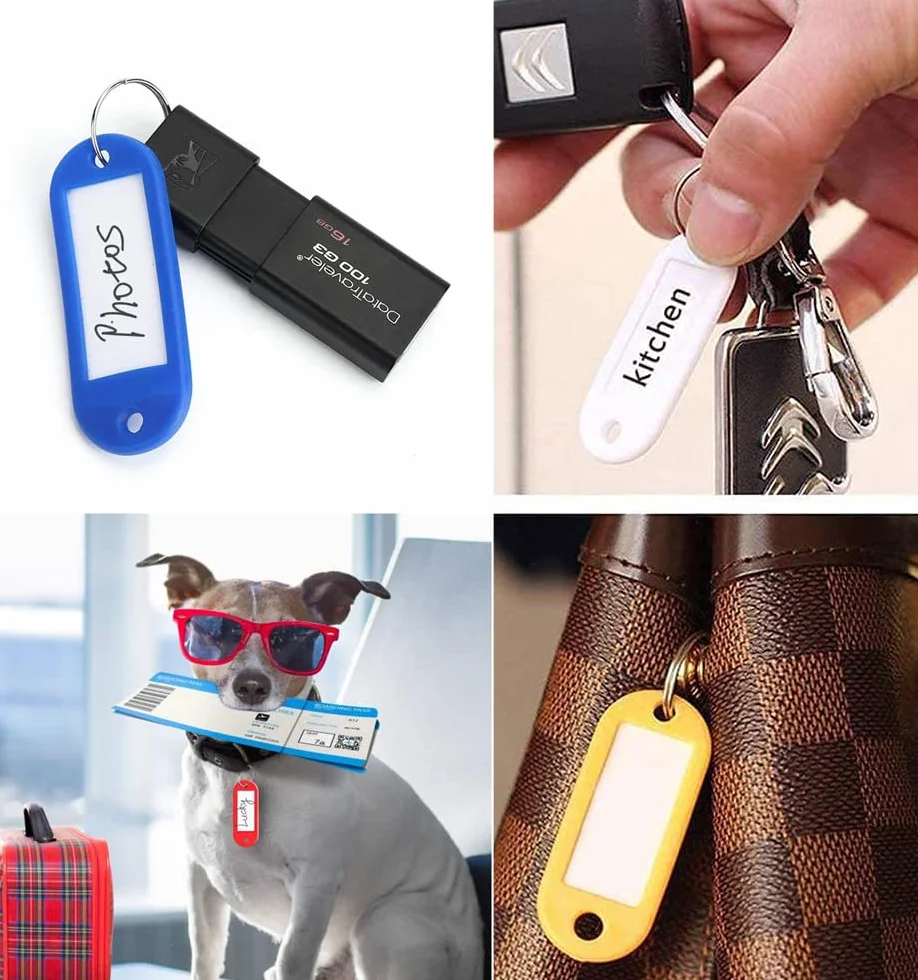 Porte Clés Inscriptibles 10 Couleurs Étiquettes D'identification
