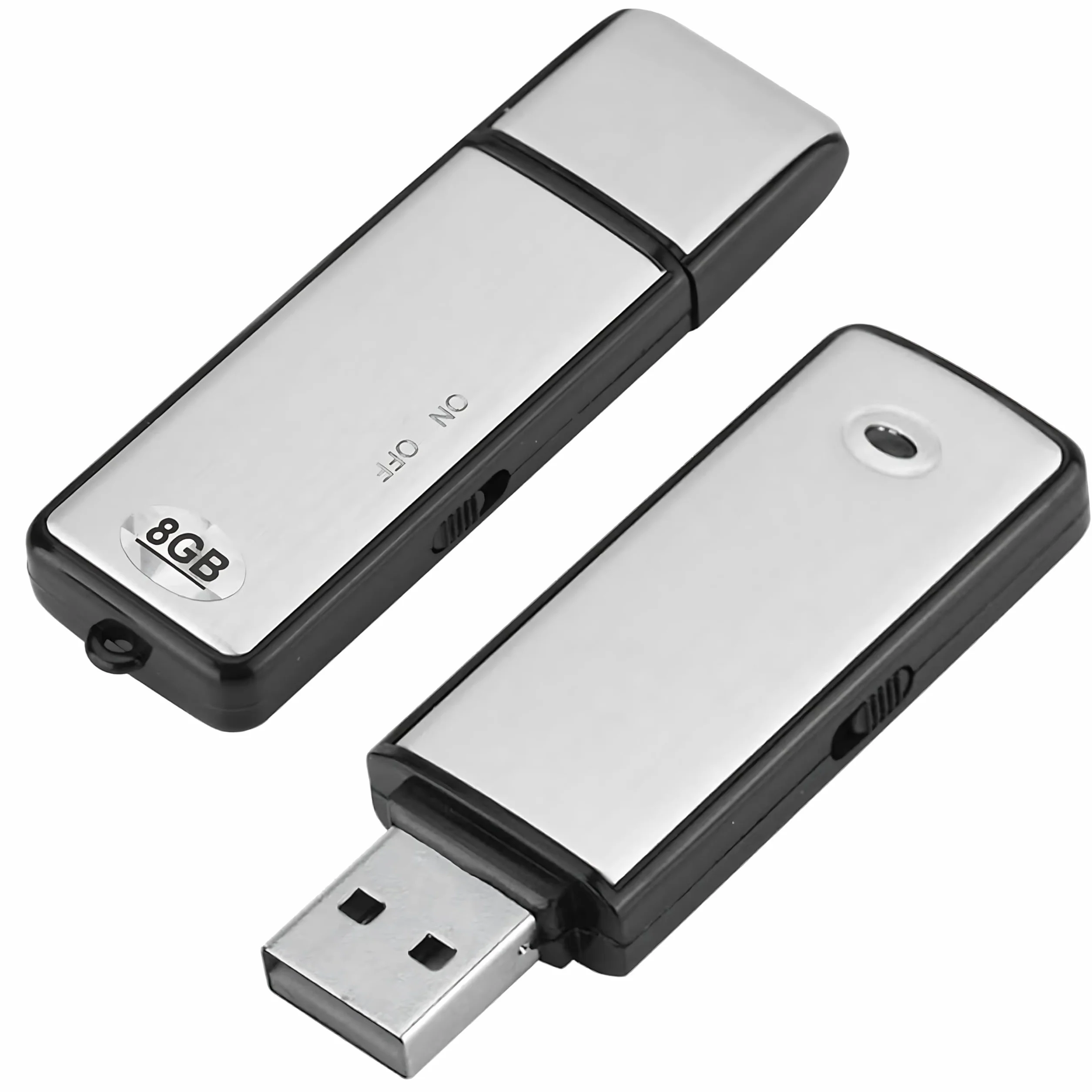 Enregistreur Vocal Numérique USB 8 Go Dictaphone Micro Espion Discret pour Réunions Interviews Cours NF3