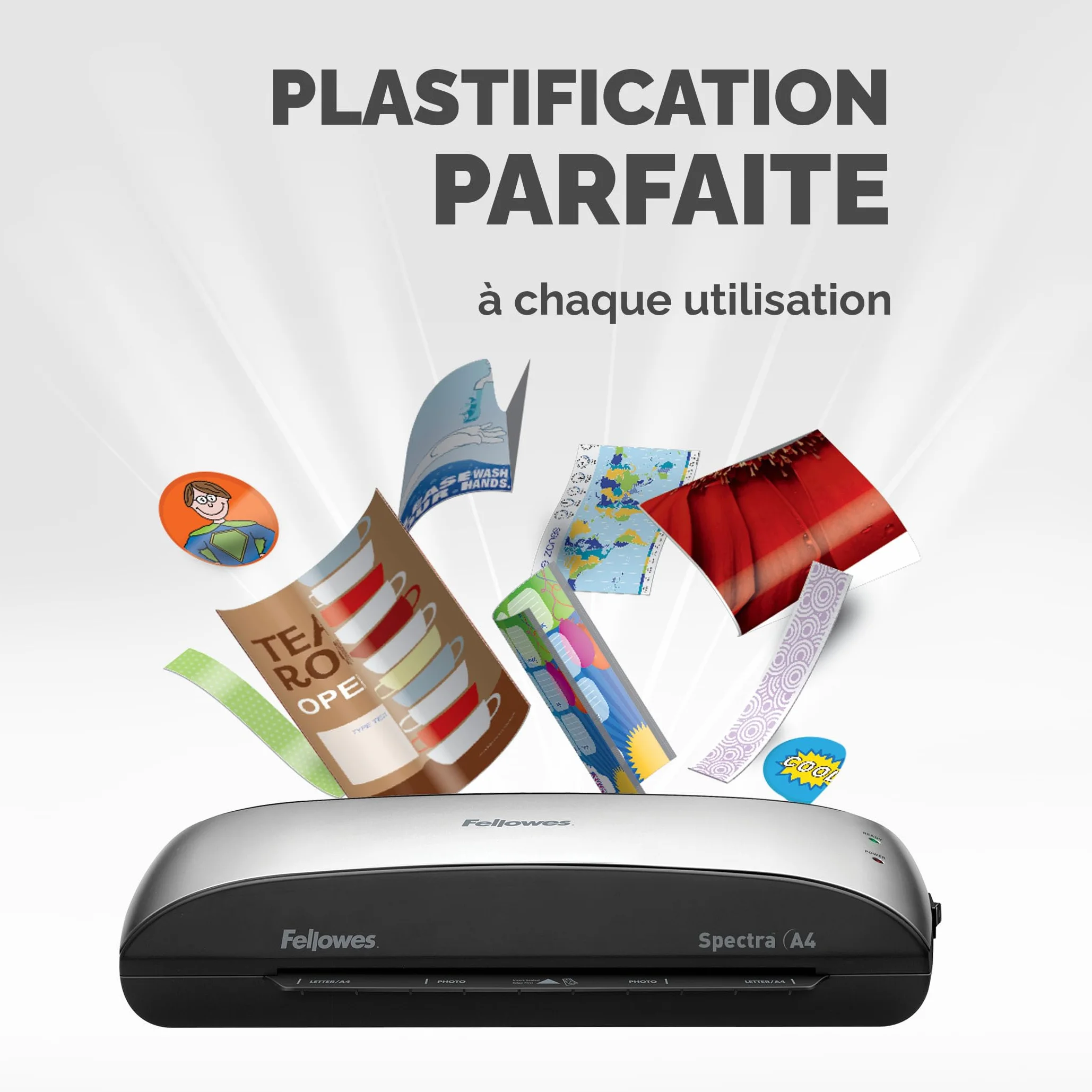 Fellowes Plastifieuse Spectra A4 125 microns 30cm/min arrêt automatique