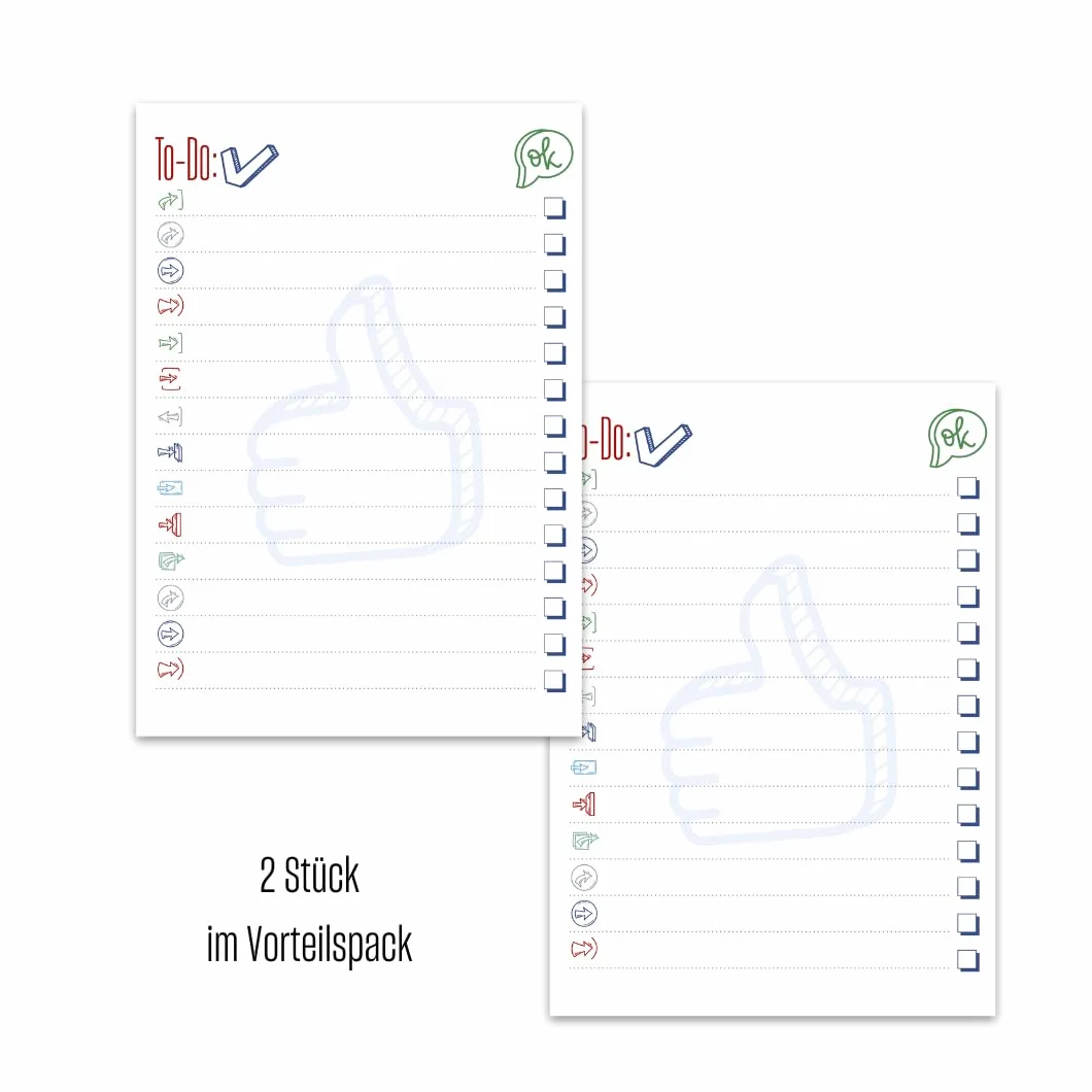 Staufen REC To Do List 2 blocs DIN A5 52 feuilles papier recyclé 90 g/m²