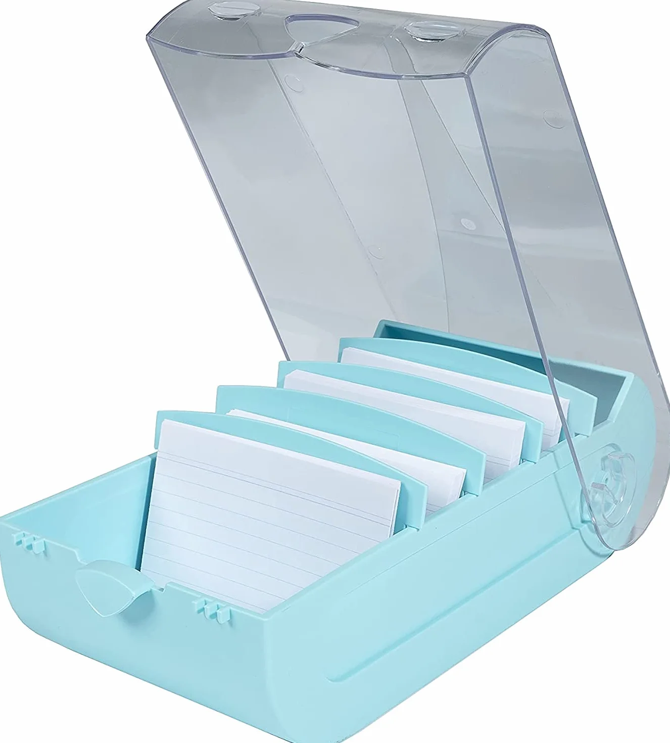 Exacompta BUNNYBOX A8 Learning box 19,5x10x6,2 cm vert pastel/cristal 650 cartes