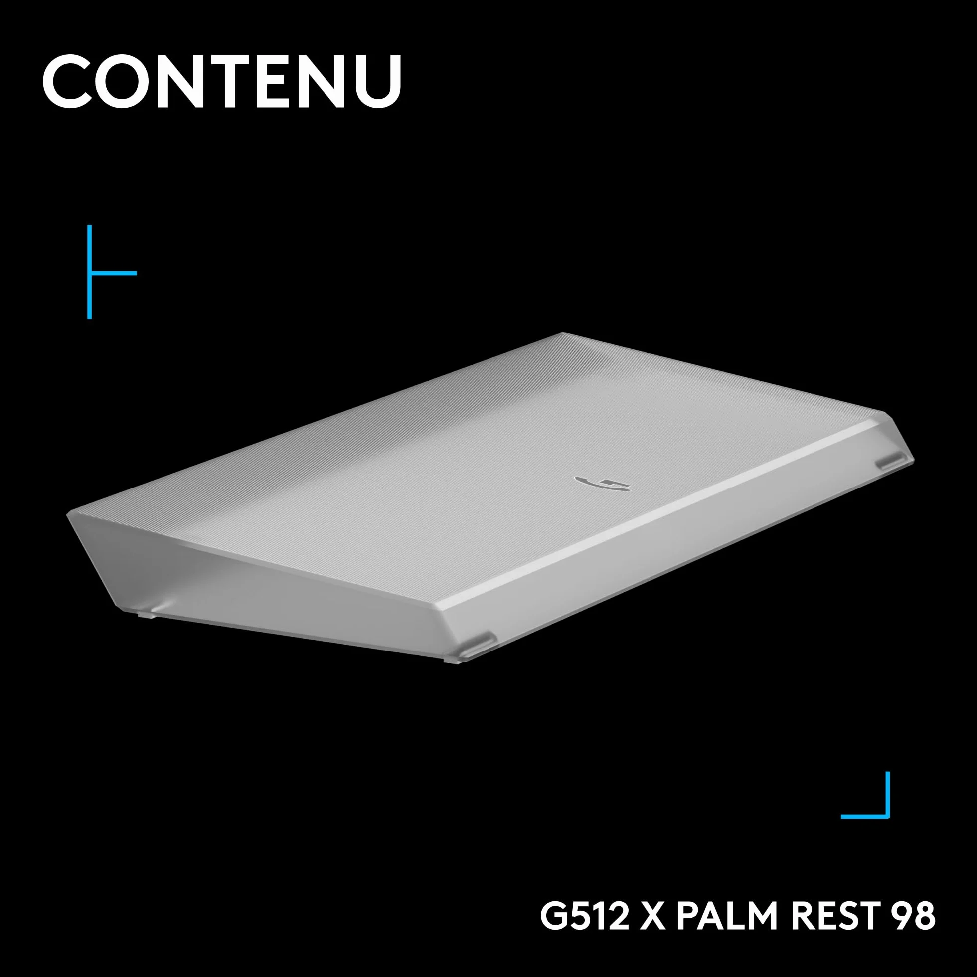 Logitech G G512 X PALM REST 98 repose-poignets acrylique LIGHTSYNC RVB gravé au laser soutien clavier gaming G512 X Transparent