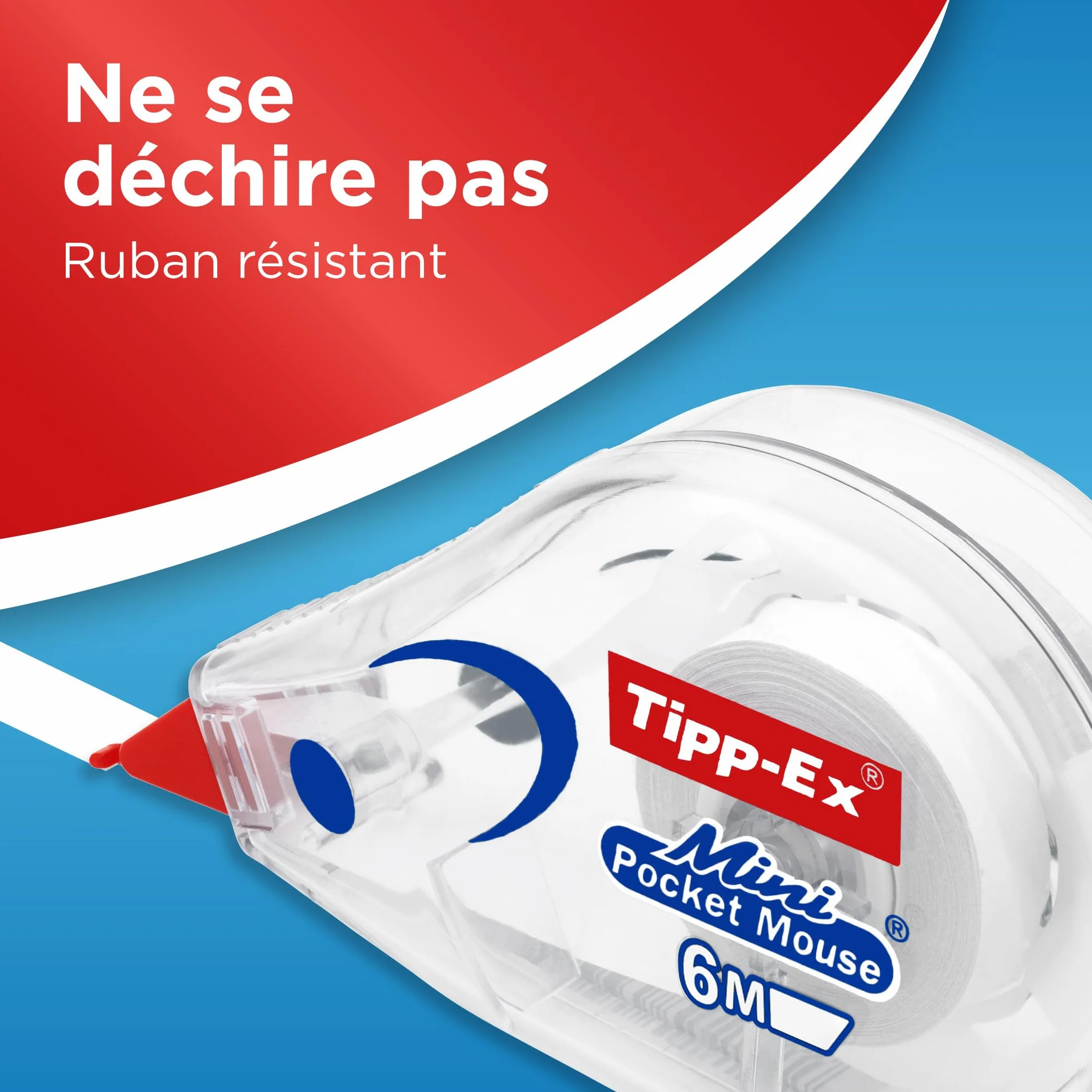 Tipp-Ex Mini Pocket Mouse Ruban Correcteur Ultra-Résistant Lot de 10 - 6m x 5mm