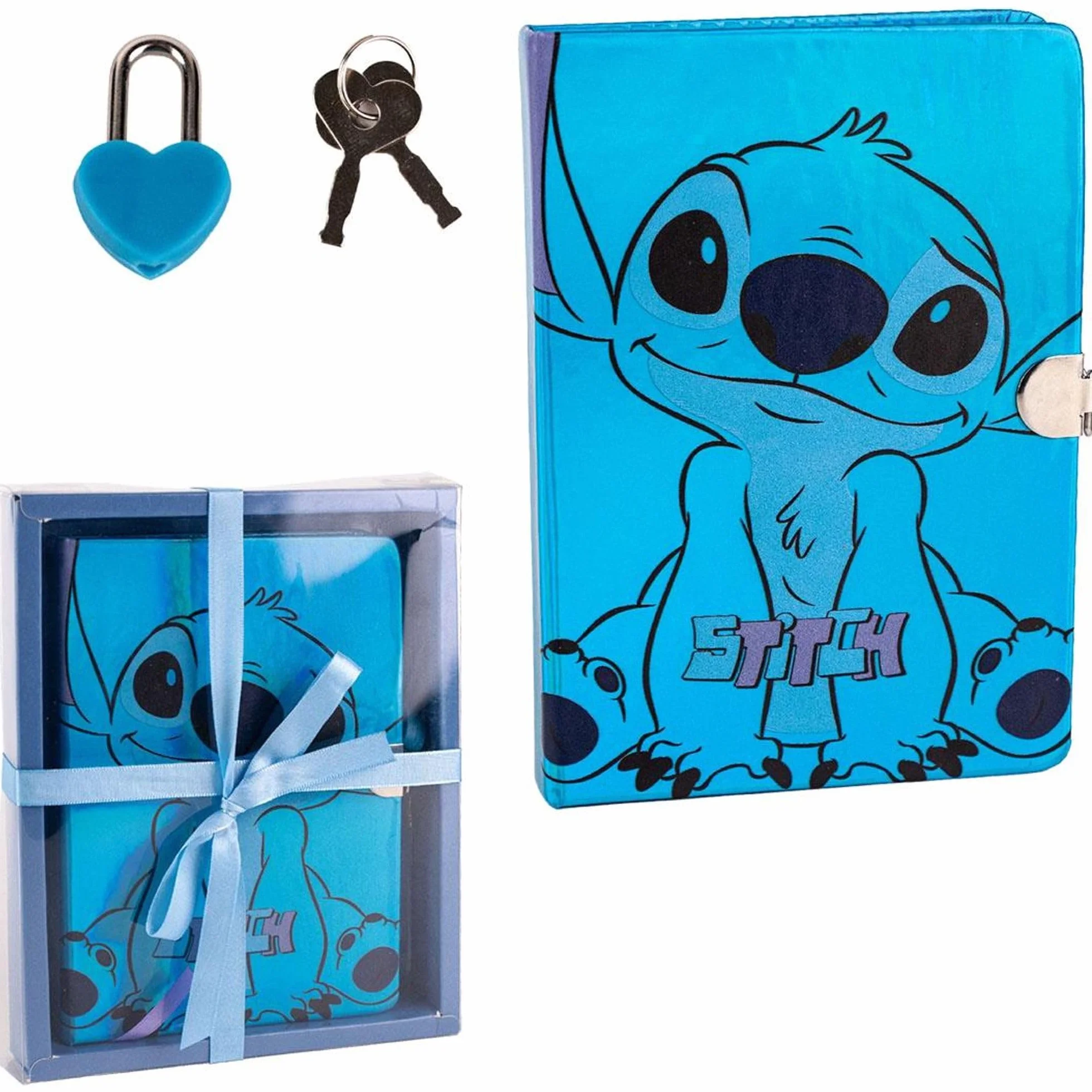 Journal Intime Stitch Couverture Rigide Bleu Cadenas Haute Sécurité Coffret Cadeau Original Espagne