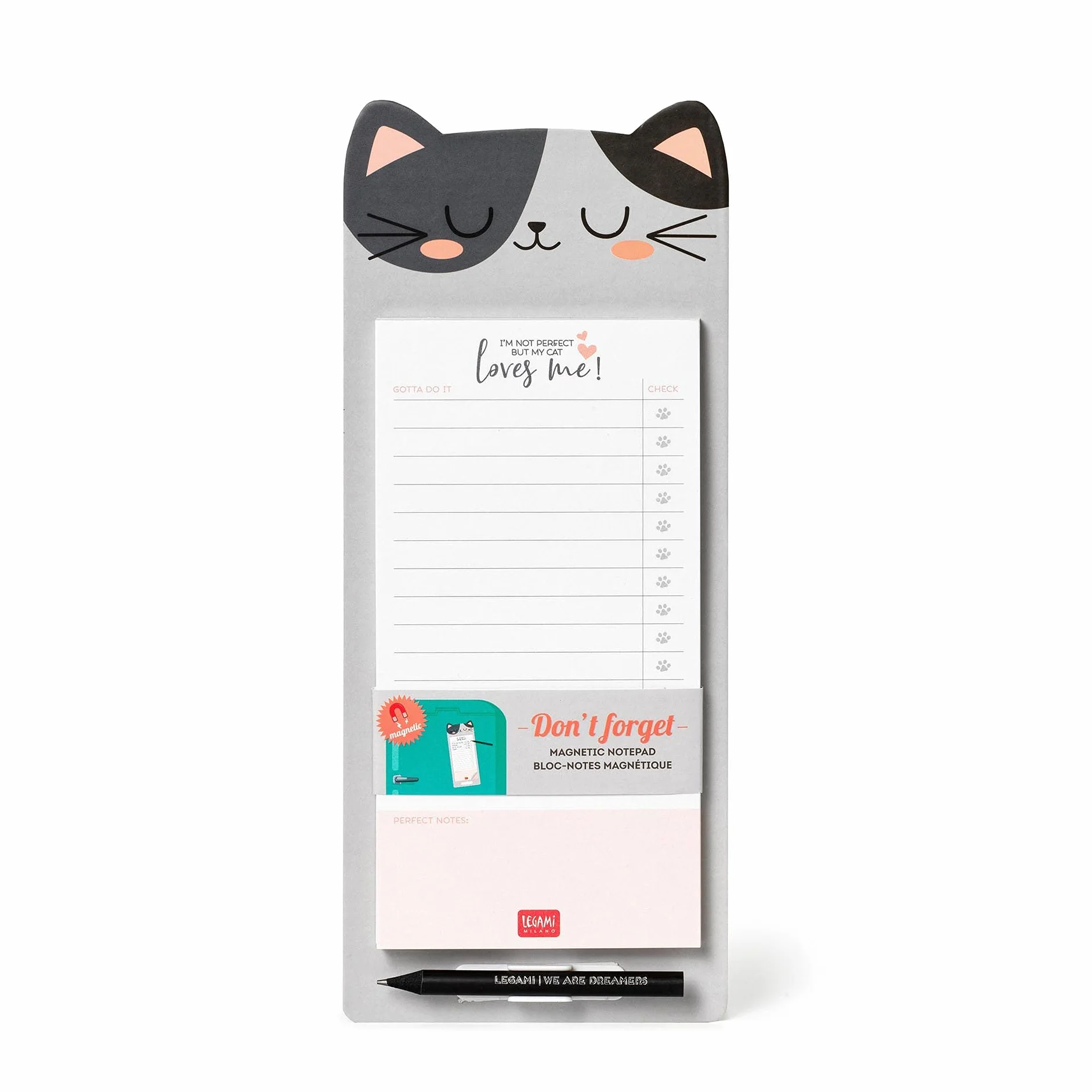 Legami Bloc-notes magnétique 11 x 28 cm Kittens