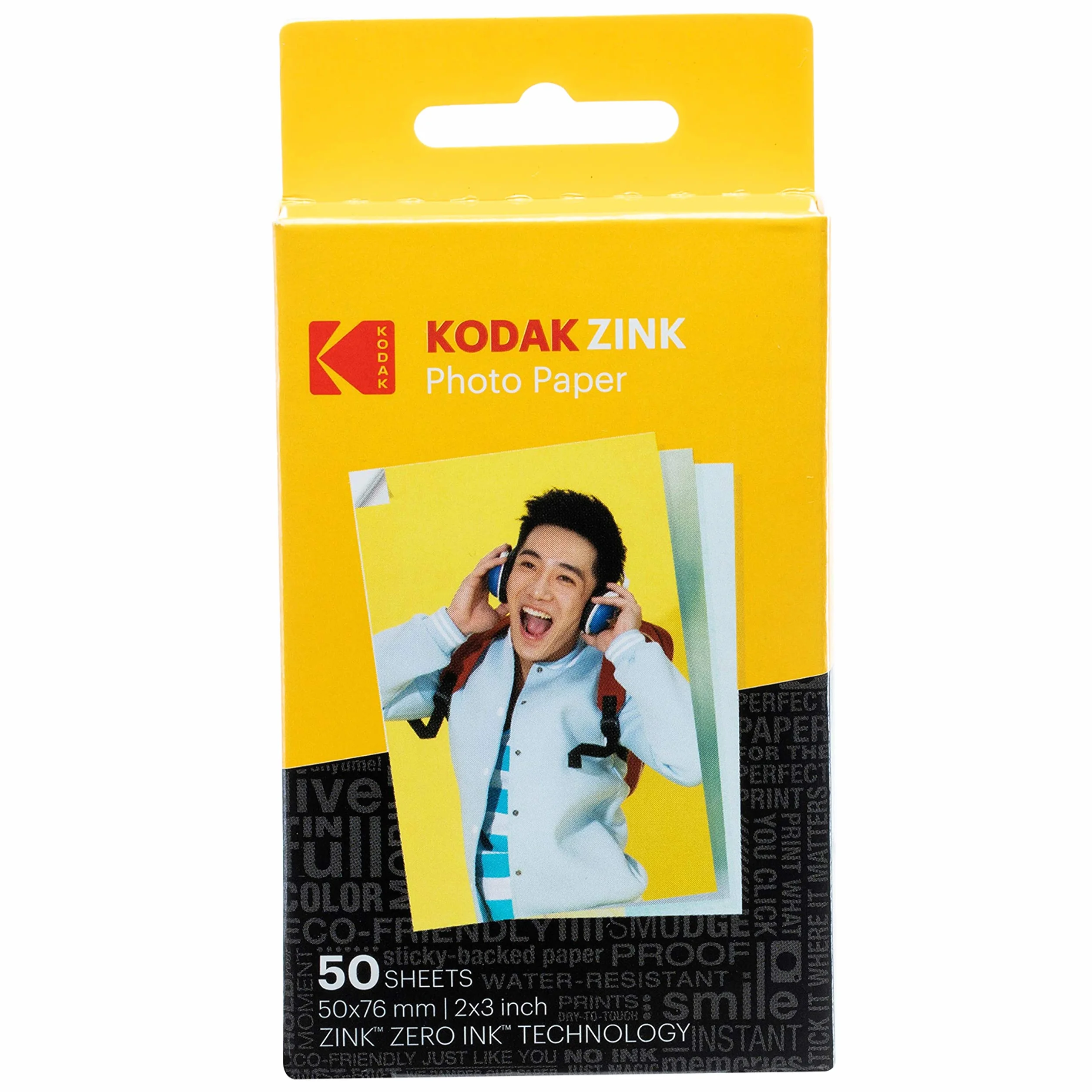 KODAK Papier photo ZINK autocollant 5,1 x 7,5 cm 50 feuilles Compatible Kodak Step
