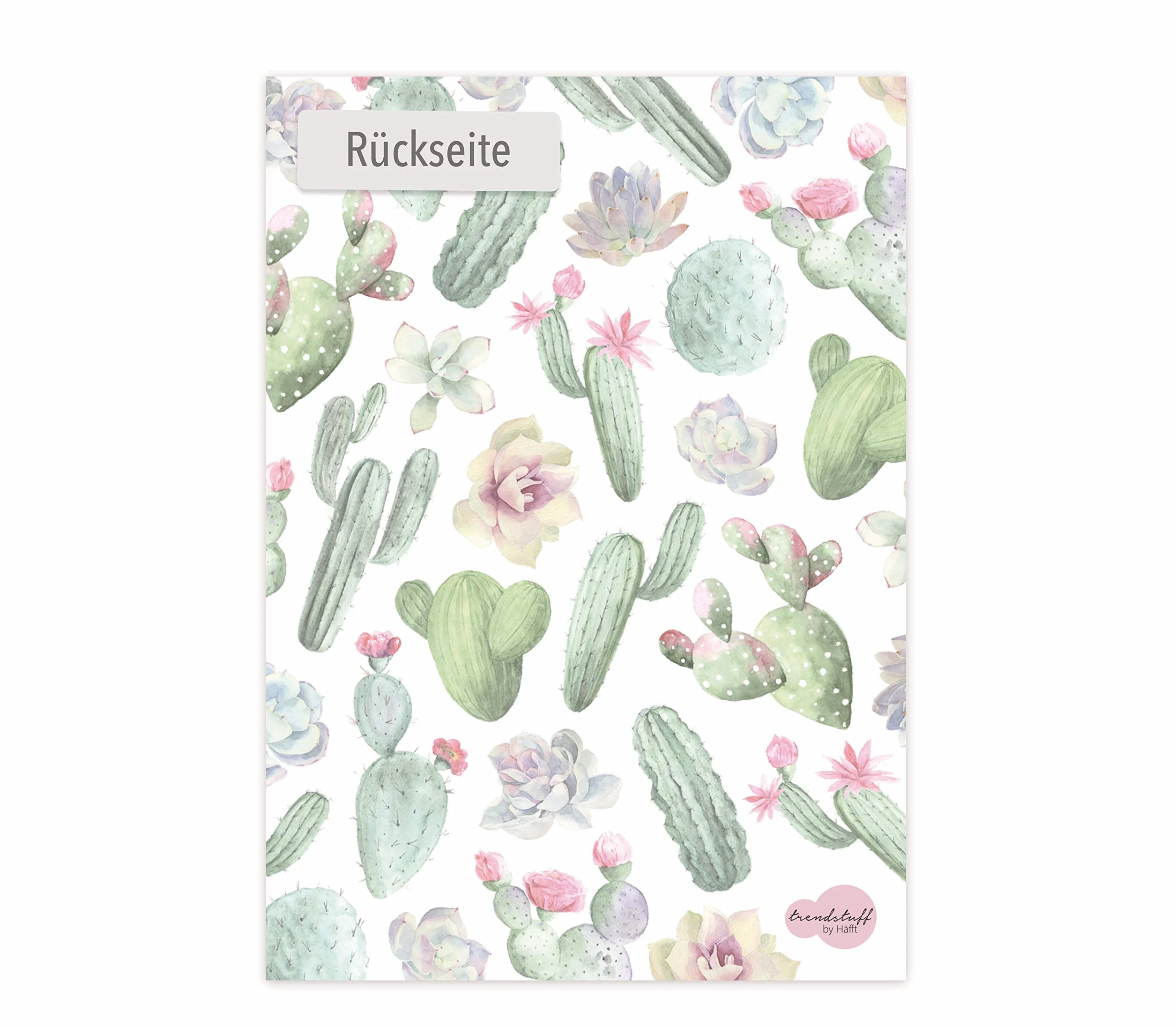 Paper&you Bloc-notes A6 Cactus 50 feuilles à détacher durable respectueux du climat