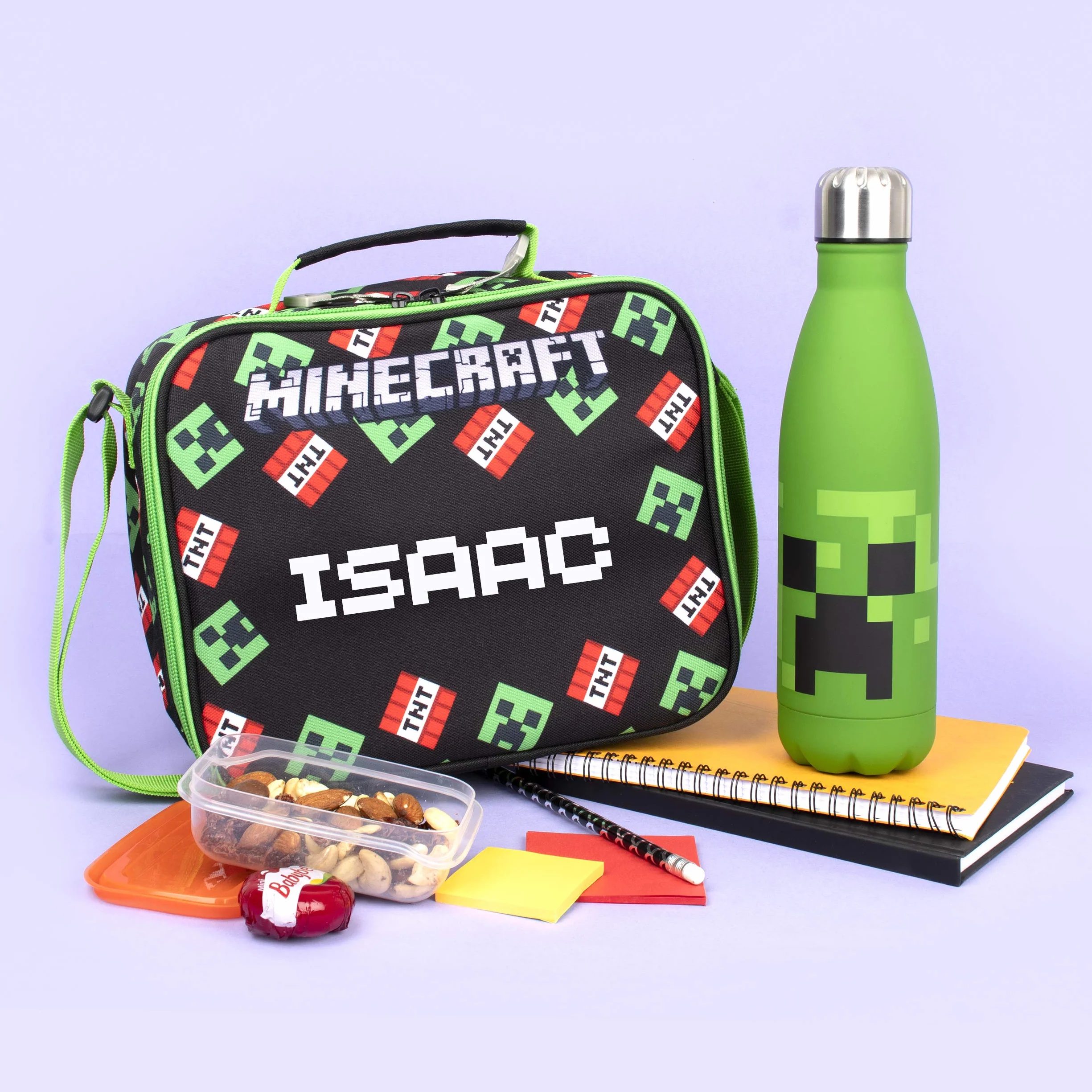 Minecraft Sac à Déjeuner Isotherme Enfants Double Compartiment Portatif Fringoo