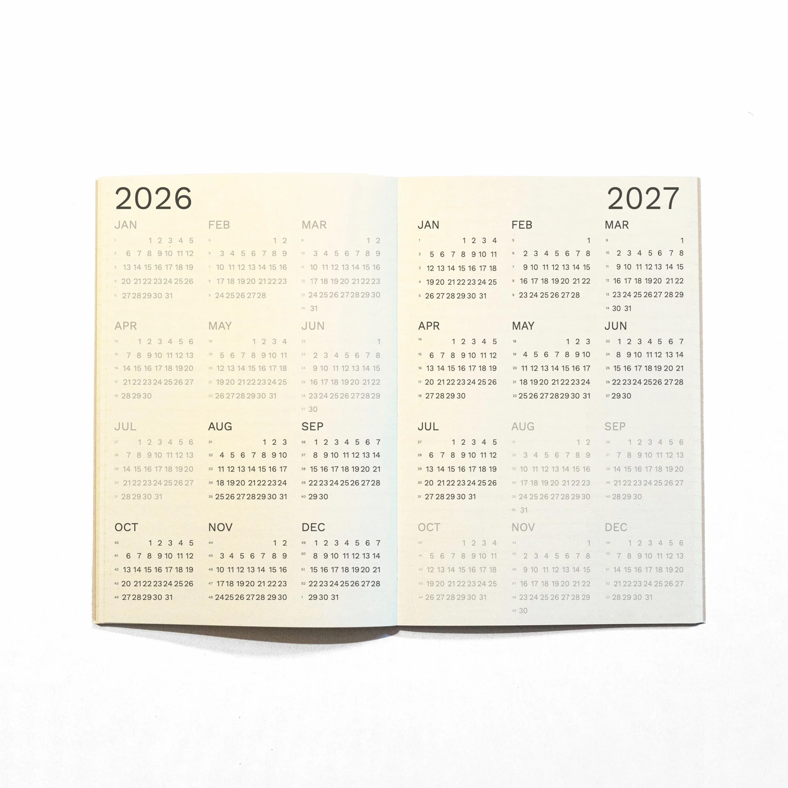 OCTÀGON DESIGN Small Monthly Planner PLUS 2026-2027 Agenda mensuel 12 mois août 2026 à juillet 2027 Petit format 13,5 x 20 cm Biscuit
