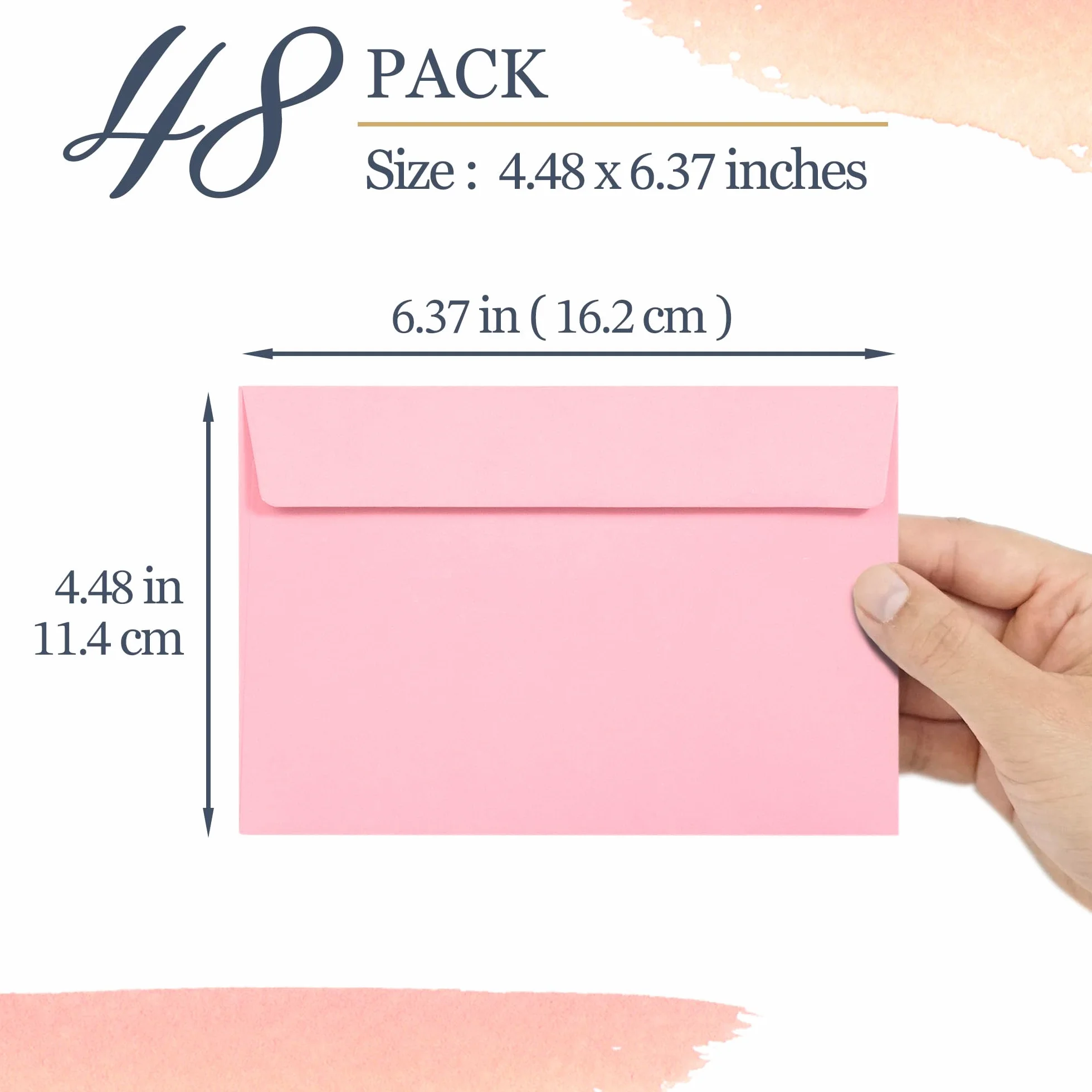 Enveloppes C6 48 Pièces 114 x 162 mm Pastel pour Faire-Part Mariages Anniversaires