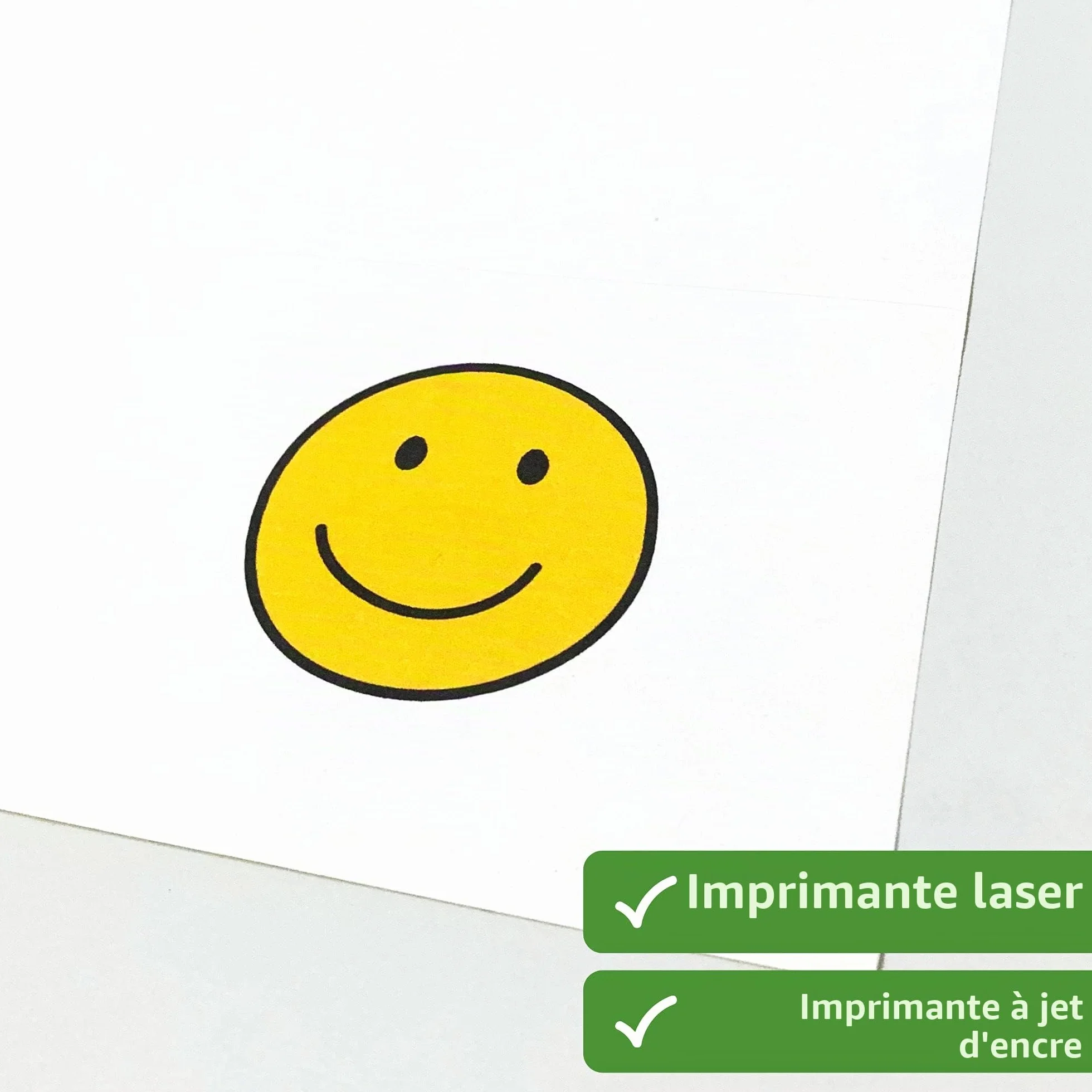 Papier Autocollant Imprimante Blanc A4 210 x 297 mm 25 étiquettes
