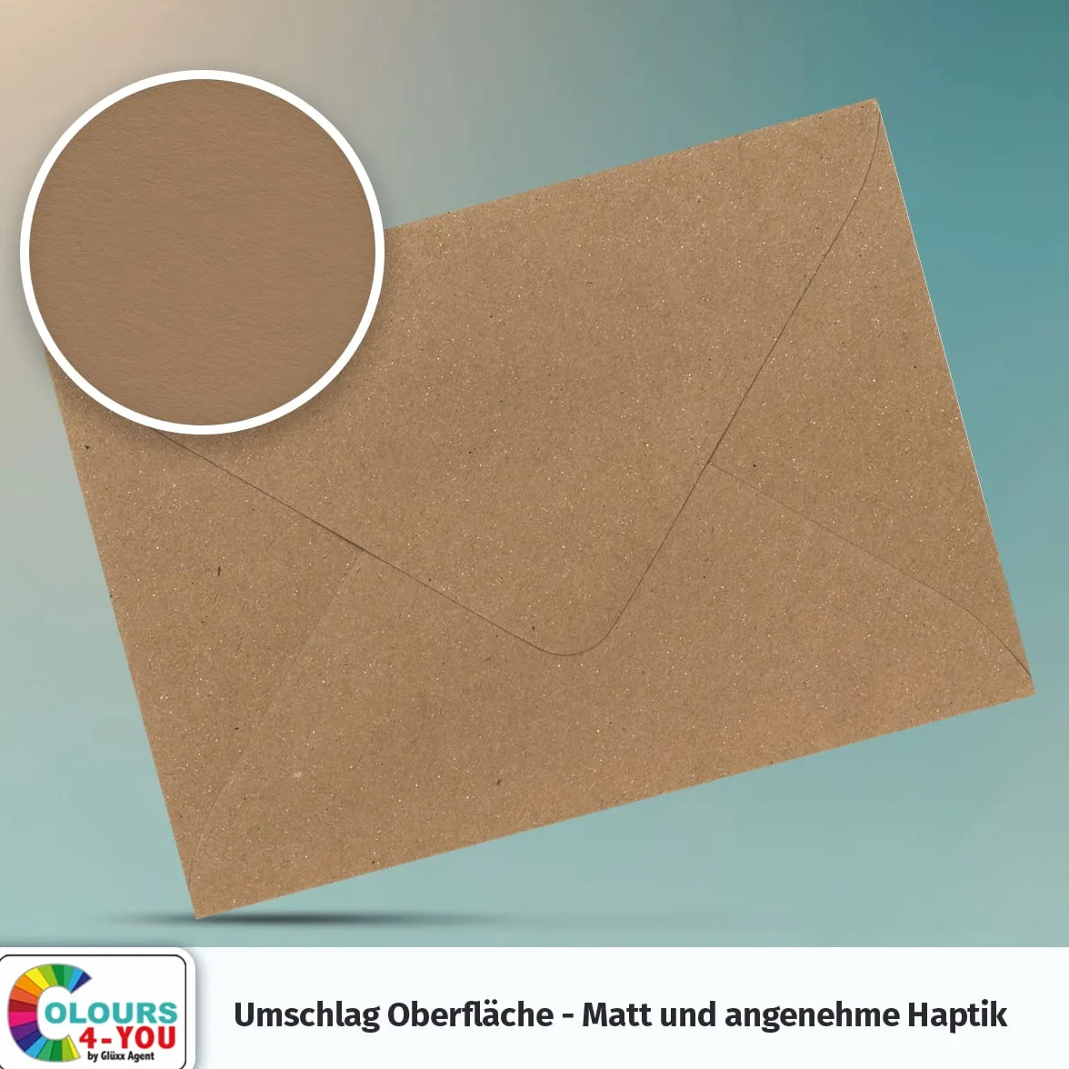 COLOURS-4-YOU Lot de 25 enveloppes C6, papier kraft marron 11,4 x 16,2 cm 120 g/m², rabat pointu, colle humide