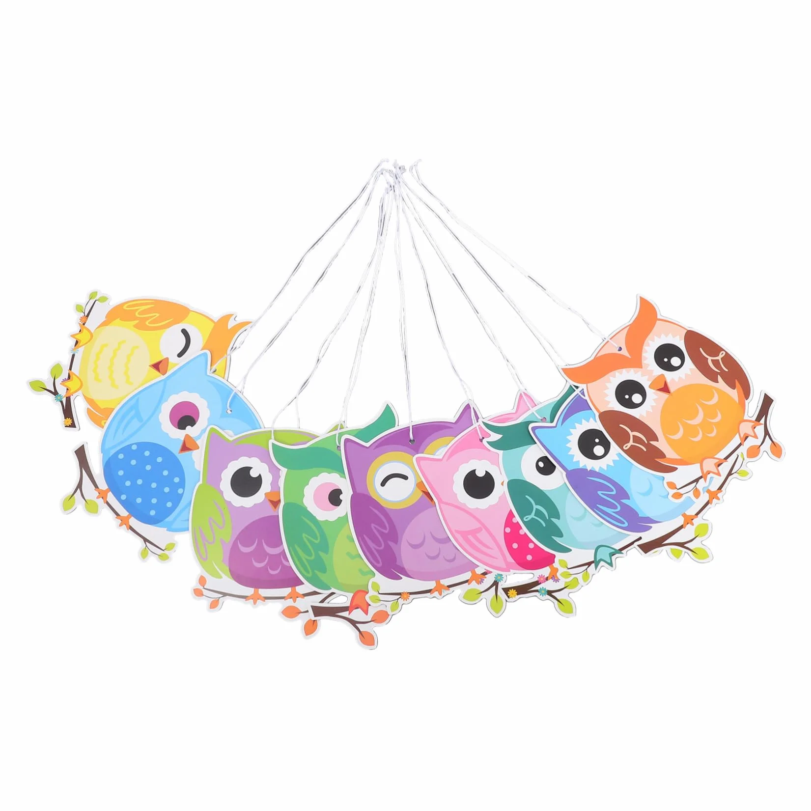 ORFOFE Décoration Rentrée Scolaire Hibou Suspendue en Papier et Corde Coton
