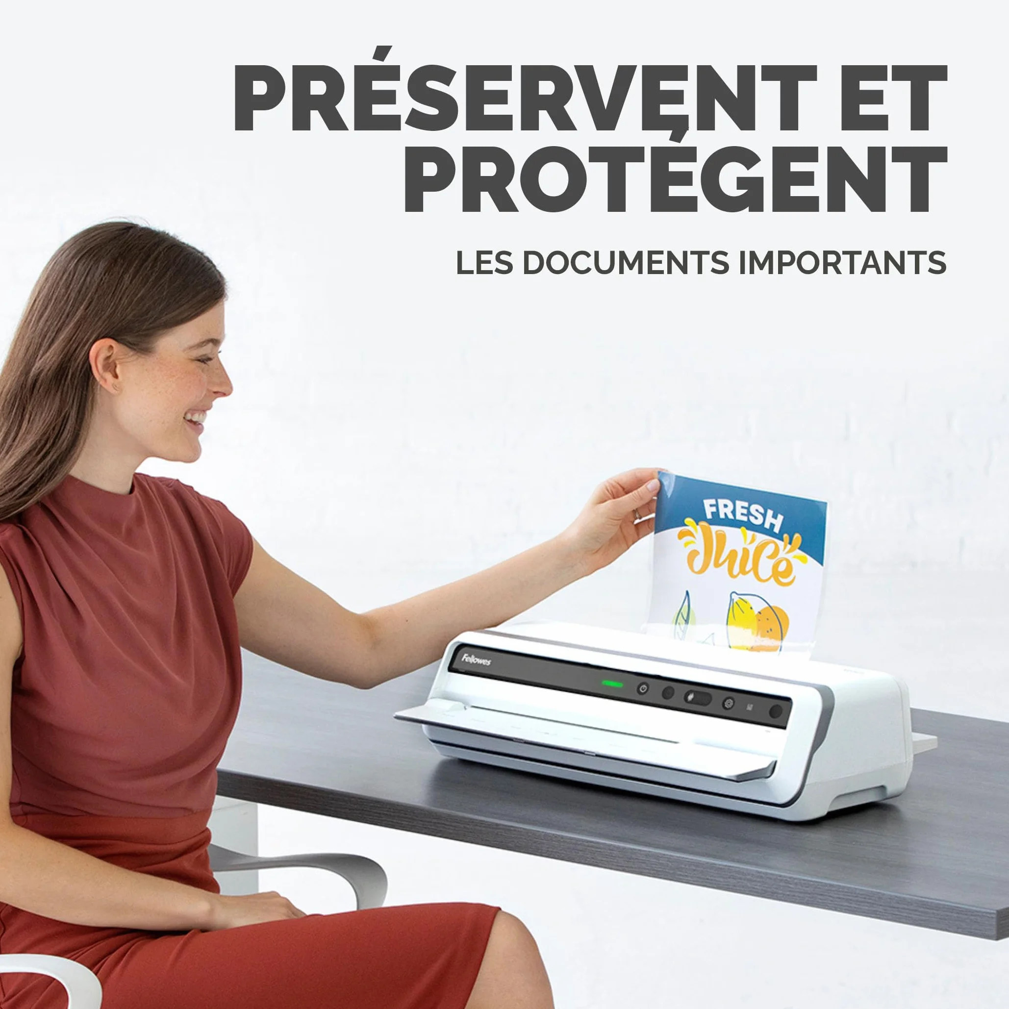 Fellowes Pochette De Plastification A4 80 microns Pack 100 Feuilles Plastifieuse Technologie ImageLast Finition Brillante