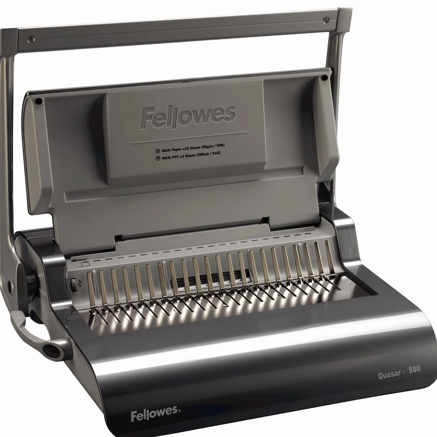 Fellowes Quasar+ Machine à relier 21 trous 500 feuilles Argent
