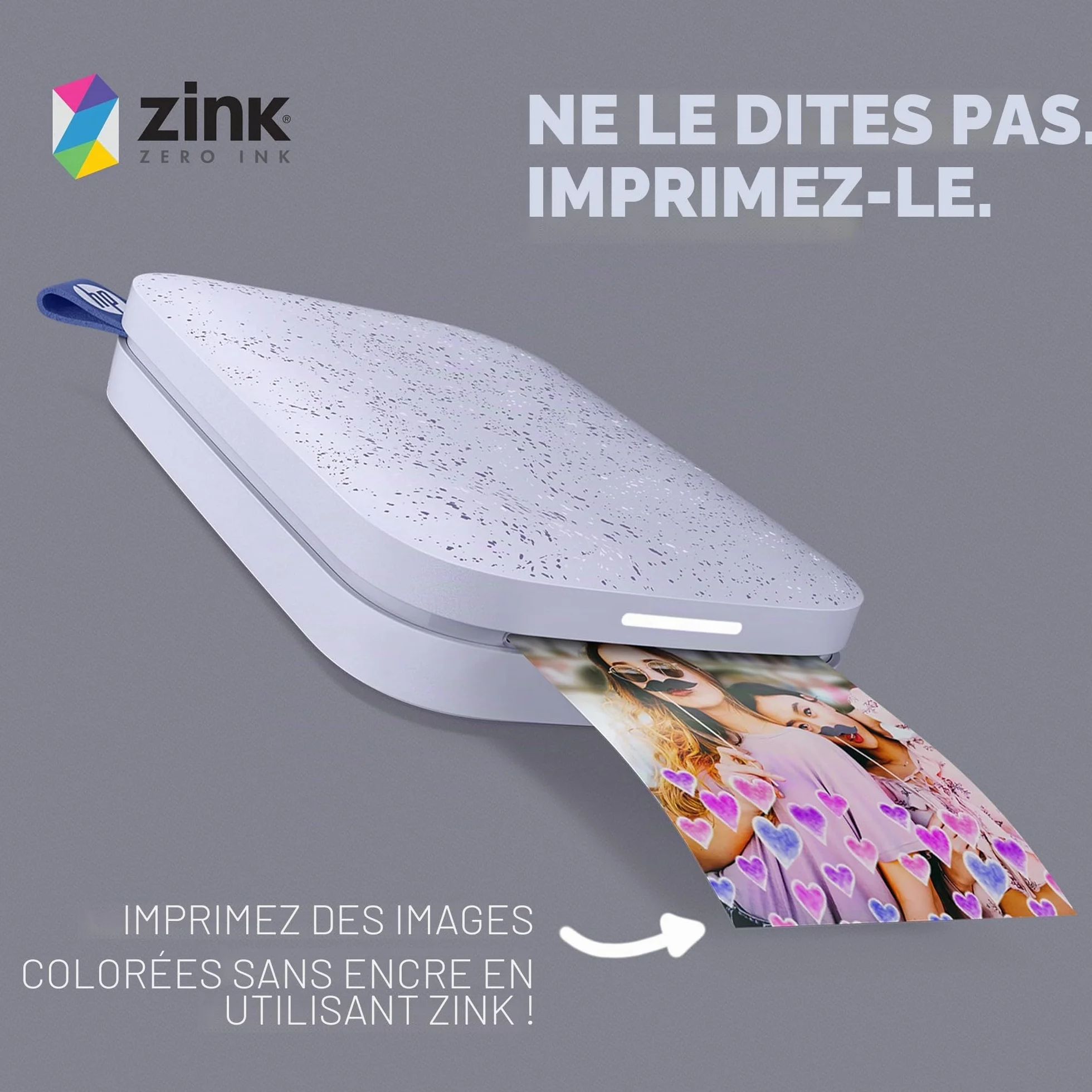 HP Sprocket Papier photo adhésif Premium Zink 5,1 x 7,5 cm 20 feuilles