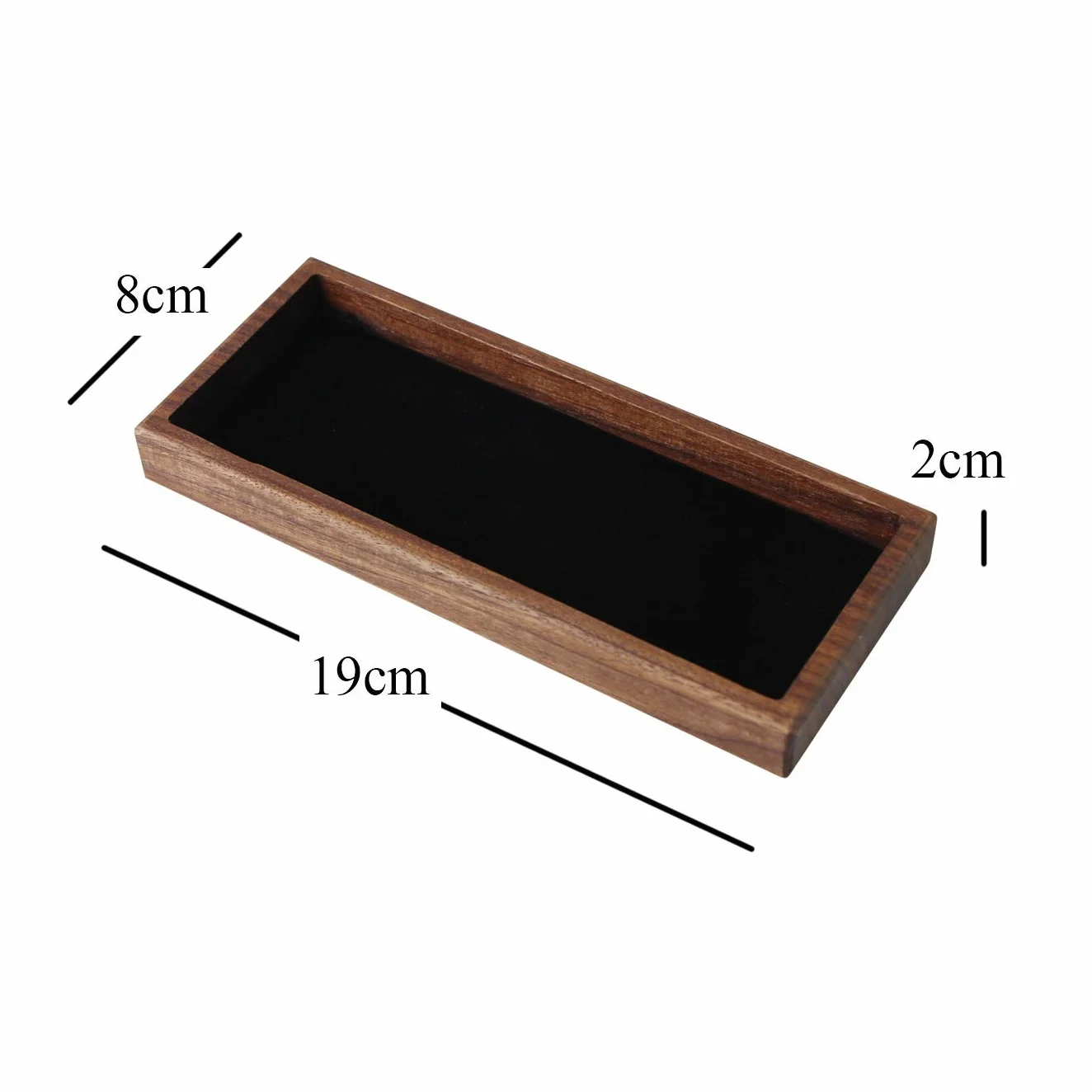 Aufodara Porte-stylo Plumier en Bois Véritable Boîte de Bureau Plateau de Rangement Marron Noyer