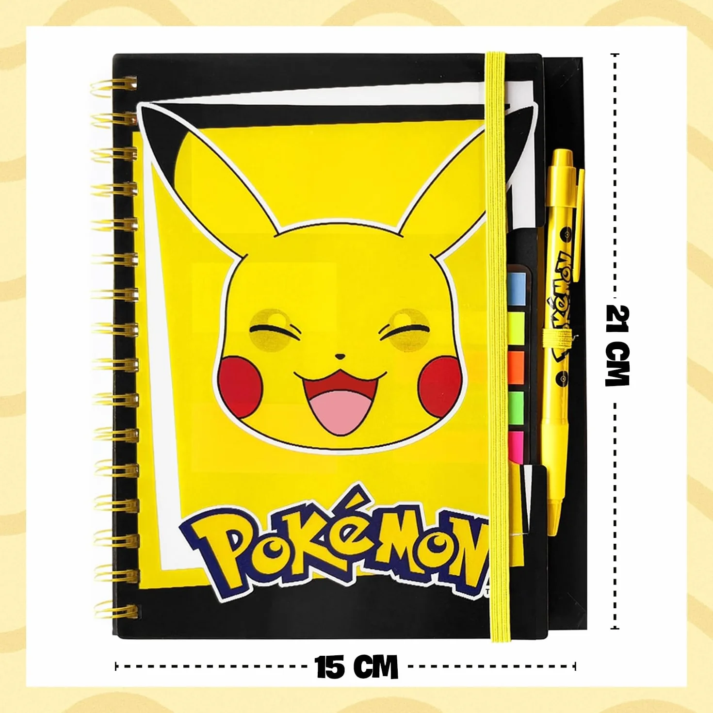 Carnet Pikachu A5 Pokémon Enfant avec Stylo - Anniversaire École Journal Intime